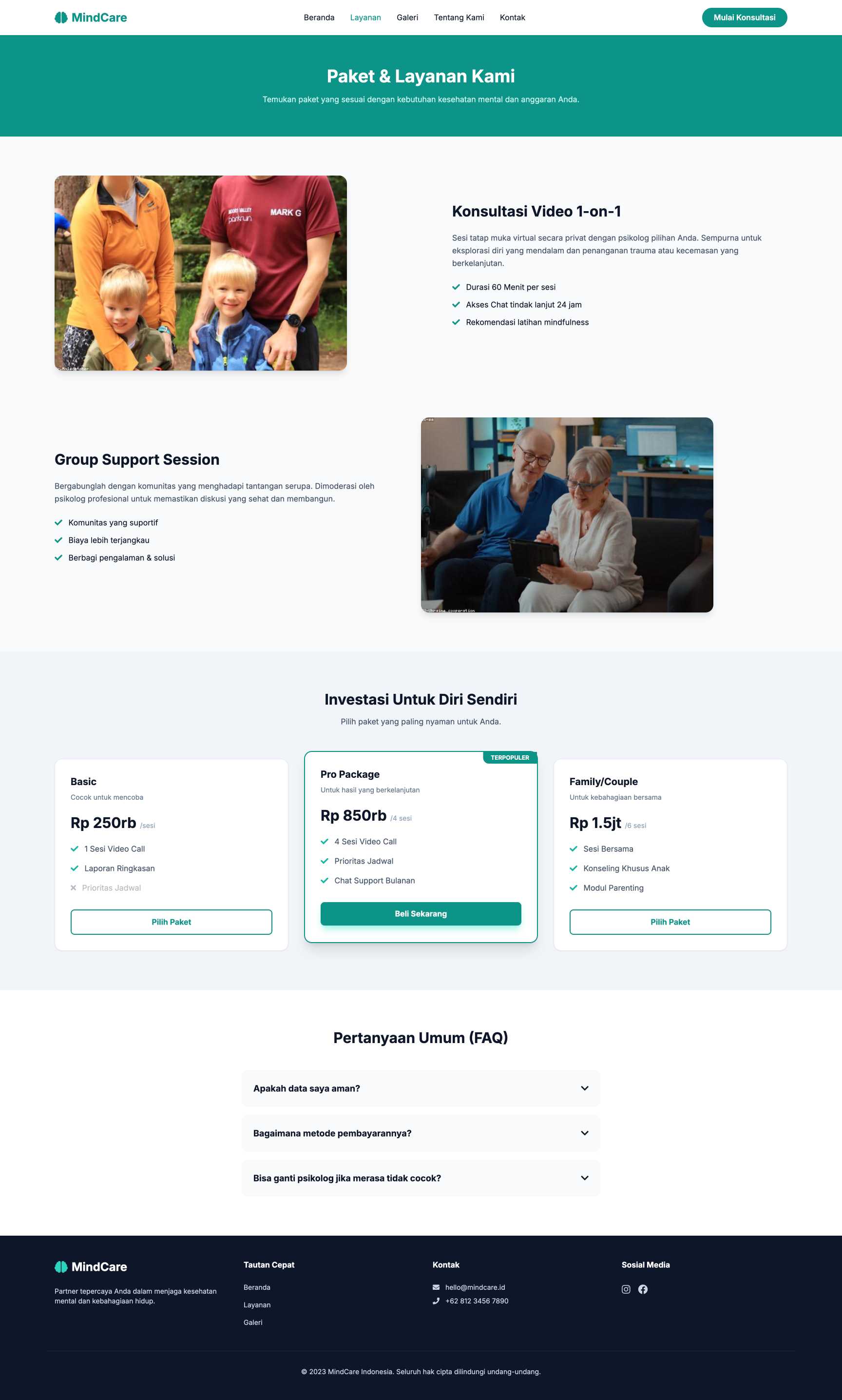 Platform Telekonsultasi Psikologi | Service