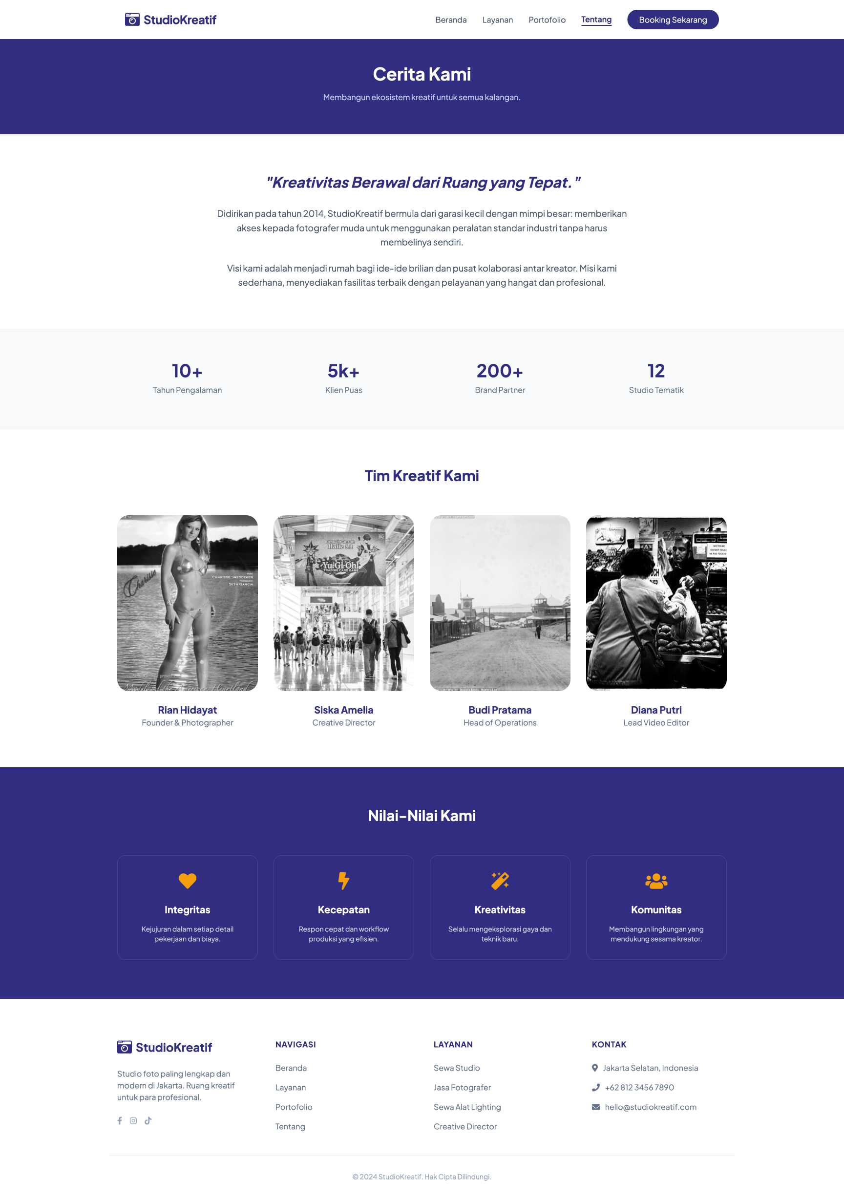 Booking Studio Foto & Kreatif | About