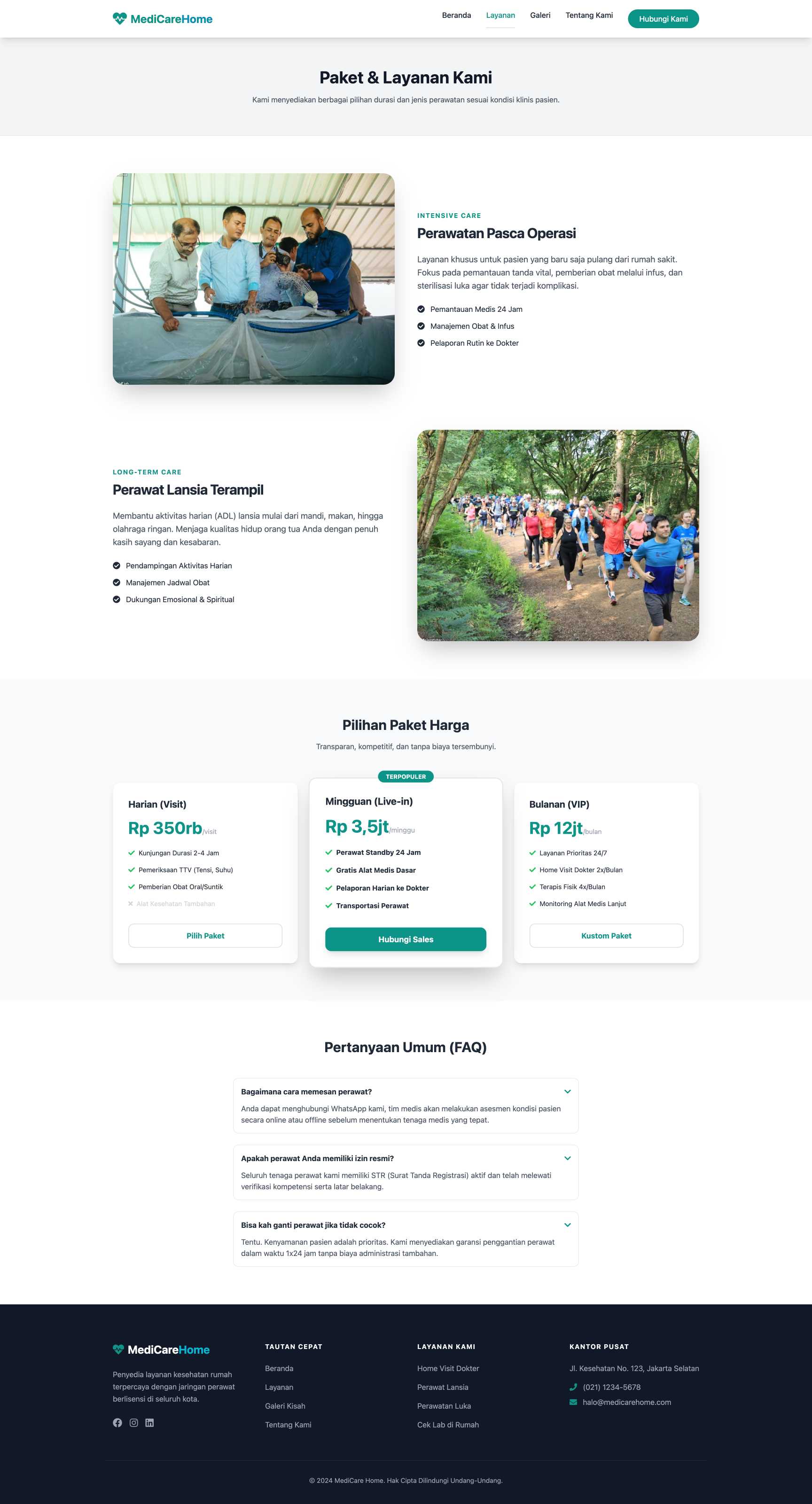 Layanan Homecare & Perawat Panggilan | Service