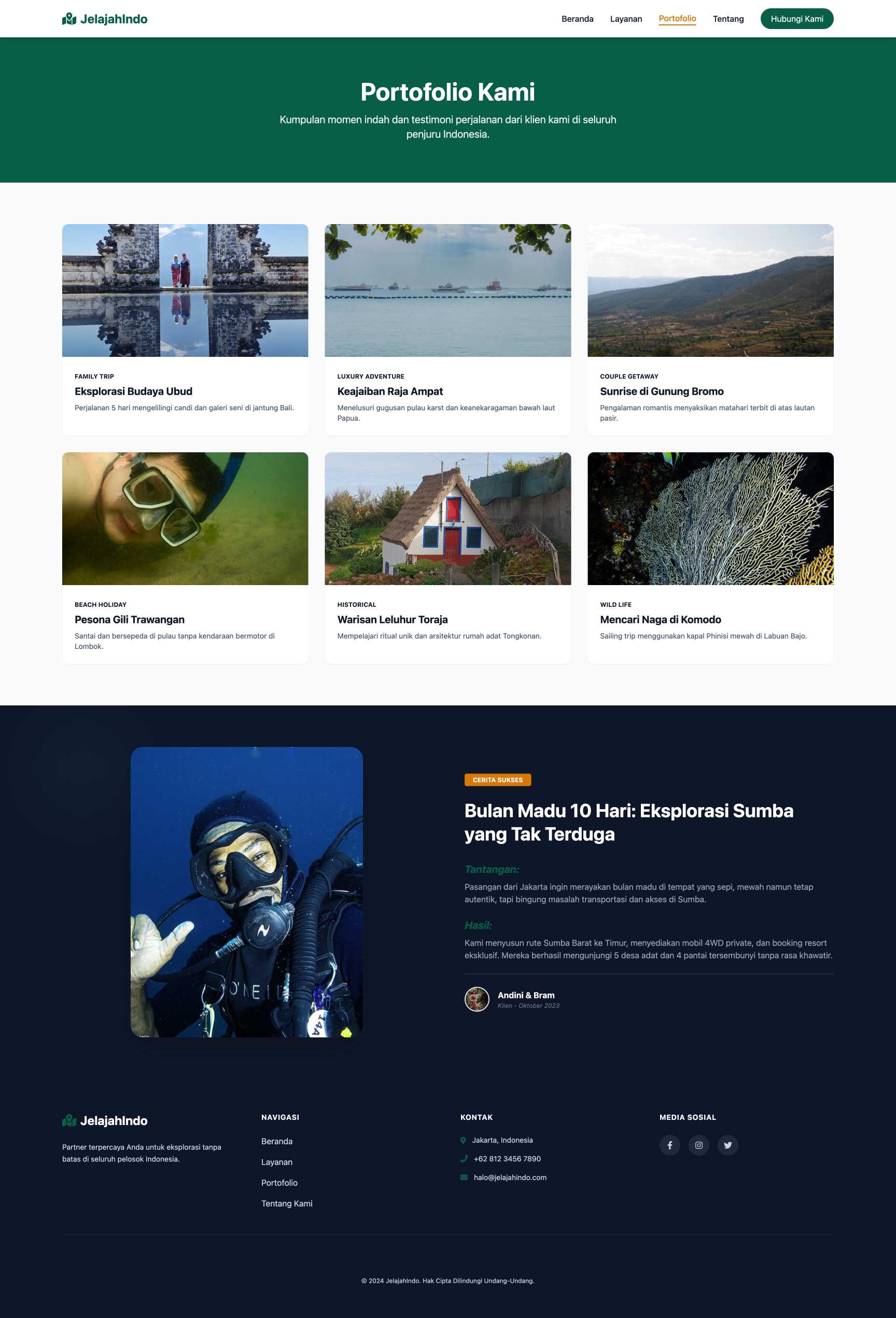 Travel Planner & Tour Guide Lokal | Portfolio