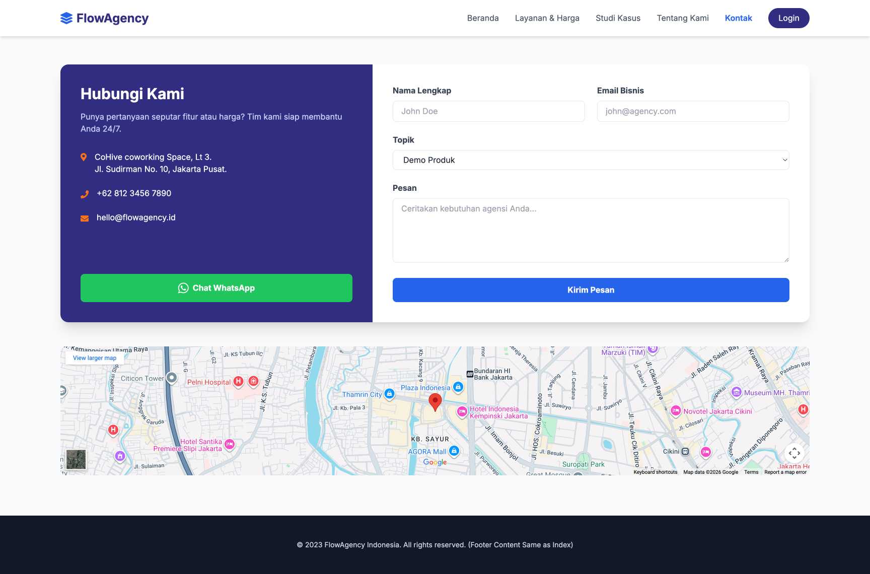 SaaS Manajemen Proyek Agensi | Contact