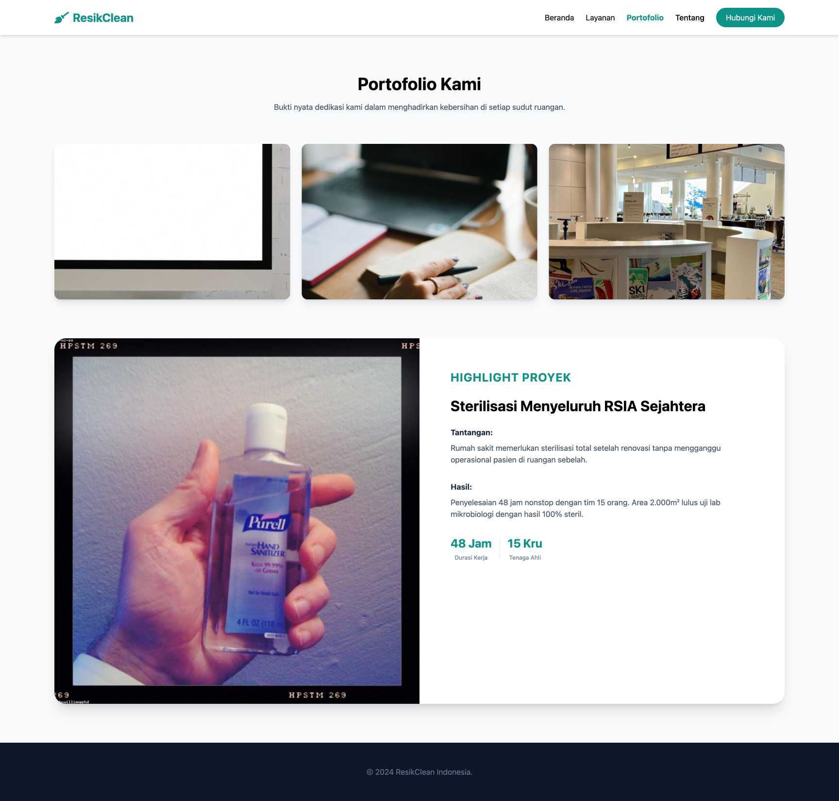 Jasa Cleaning Service & Fogging | Portfolio