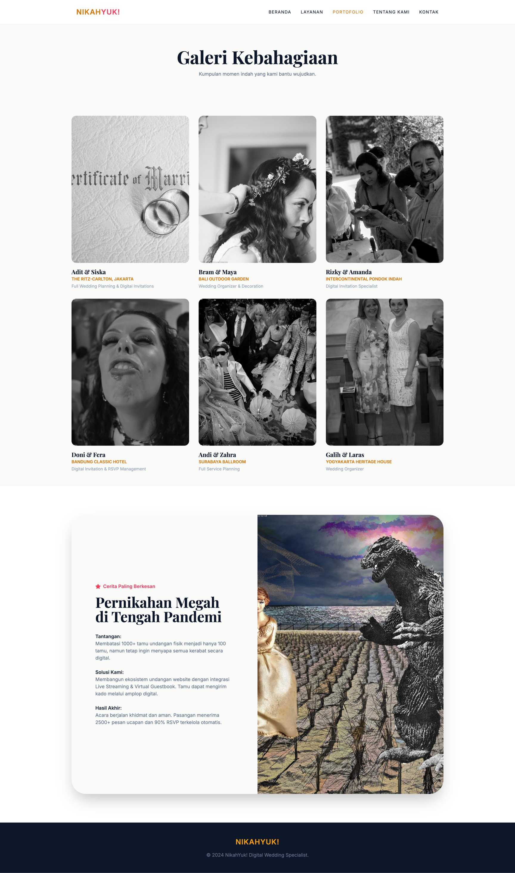 Wedding Organizer & Digital Invitation | Portfolio