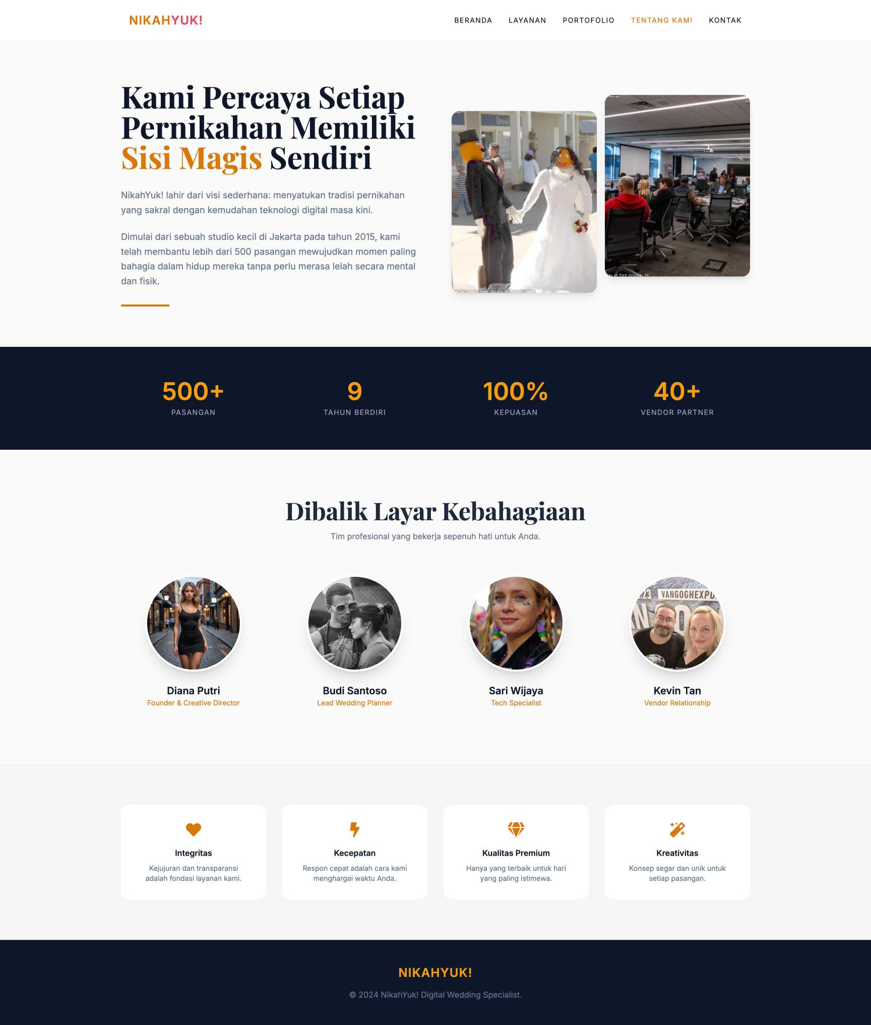 Wedding Organizer & Digital Invitation | About