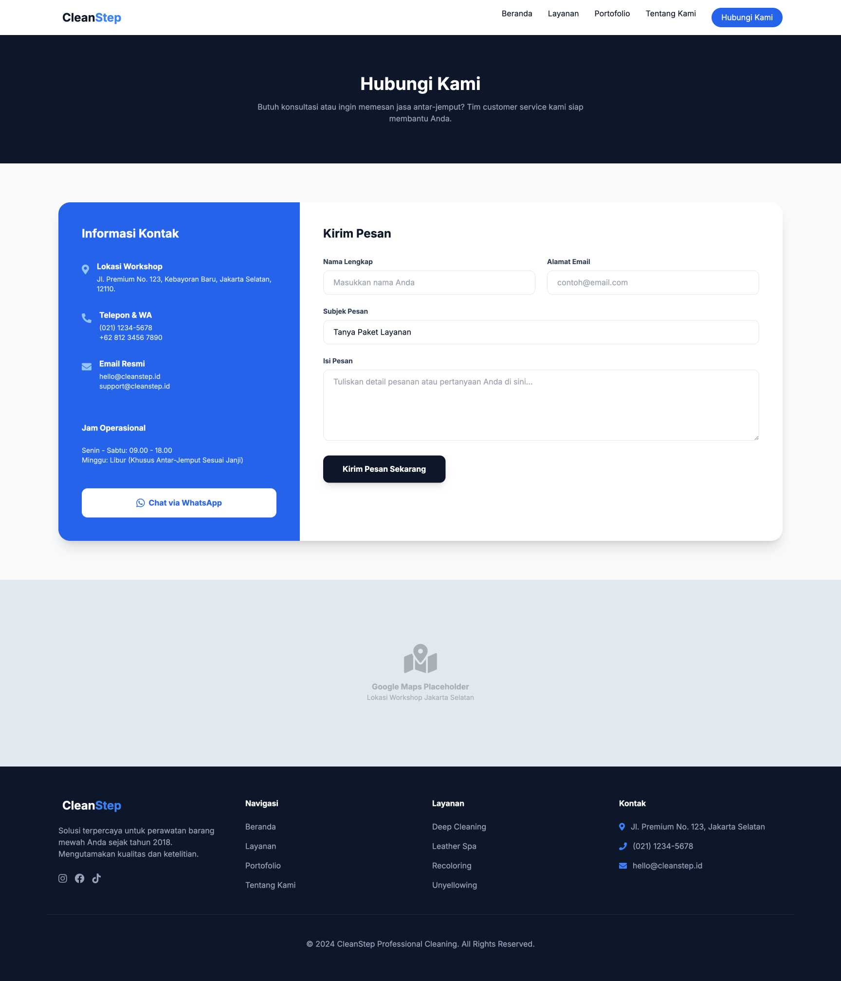 Jasa Pembersihan Sepatu & Tas (Deep Cleaning) | Contact