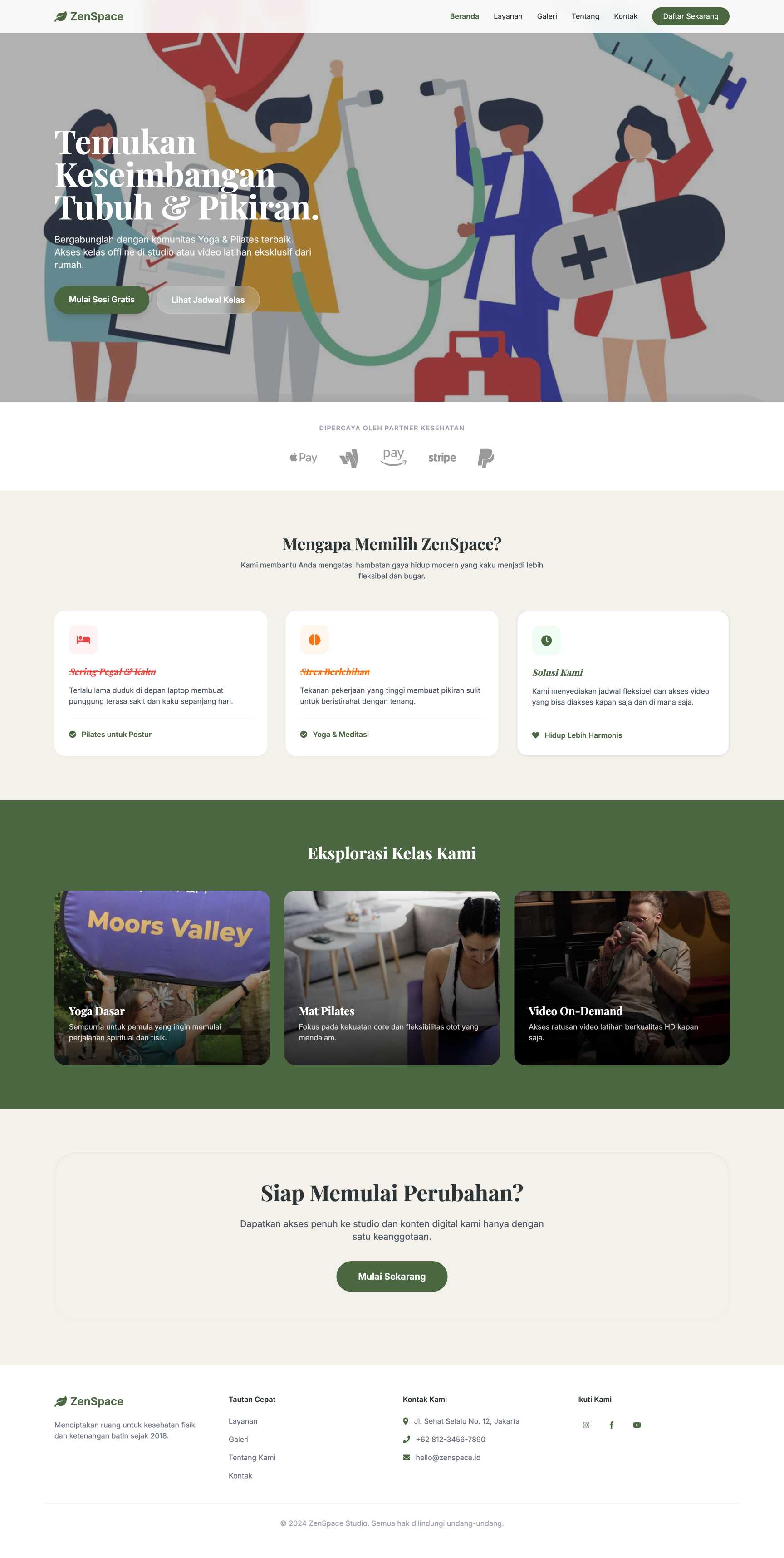 Studio Yoga & Pilates (Online/Offline Membership) | Home