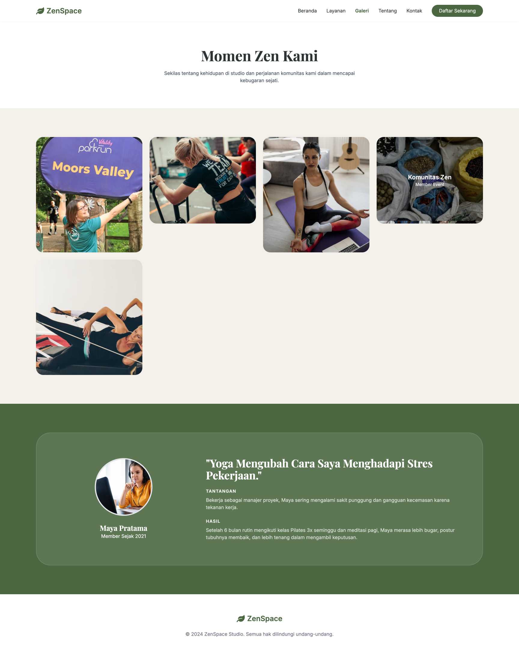 Studio Yoga & Pilates (Online/Offline Membership) | Portfolio