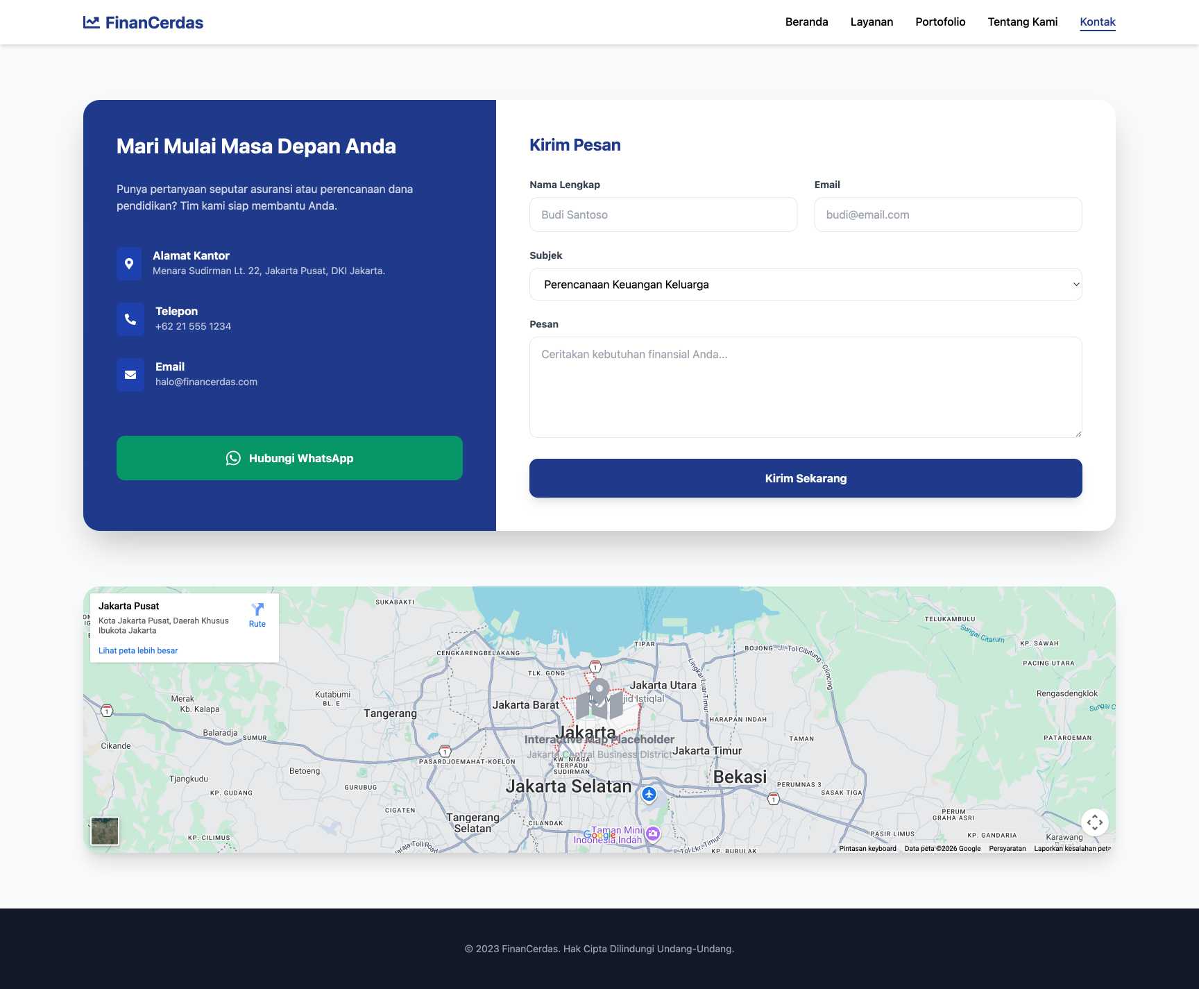 Jasa Konsultasi Keuangan Pribadi | Contact