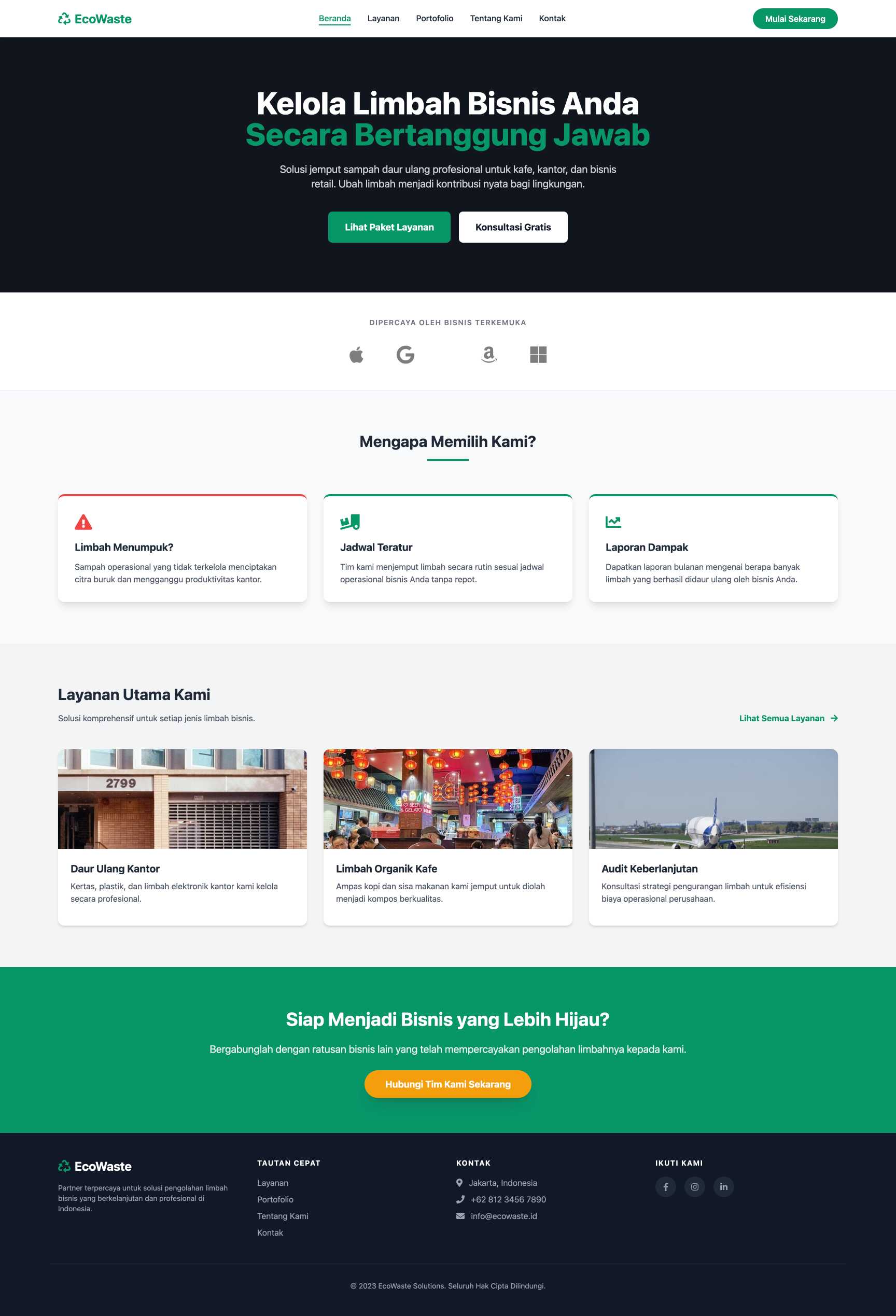 Layanan Pengolahan Limbah Bisnis | Home