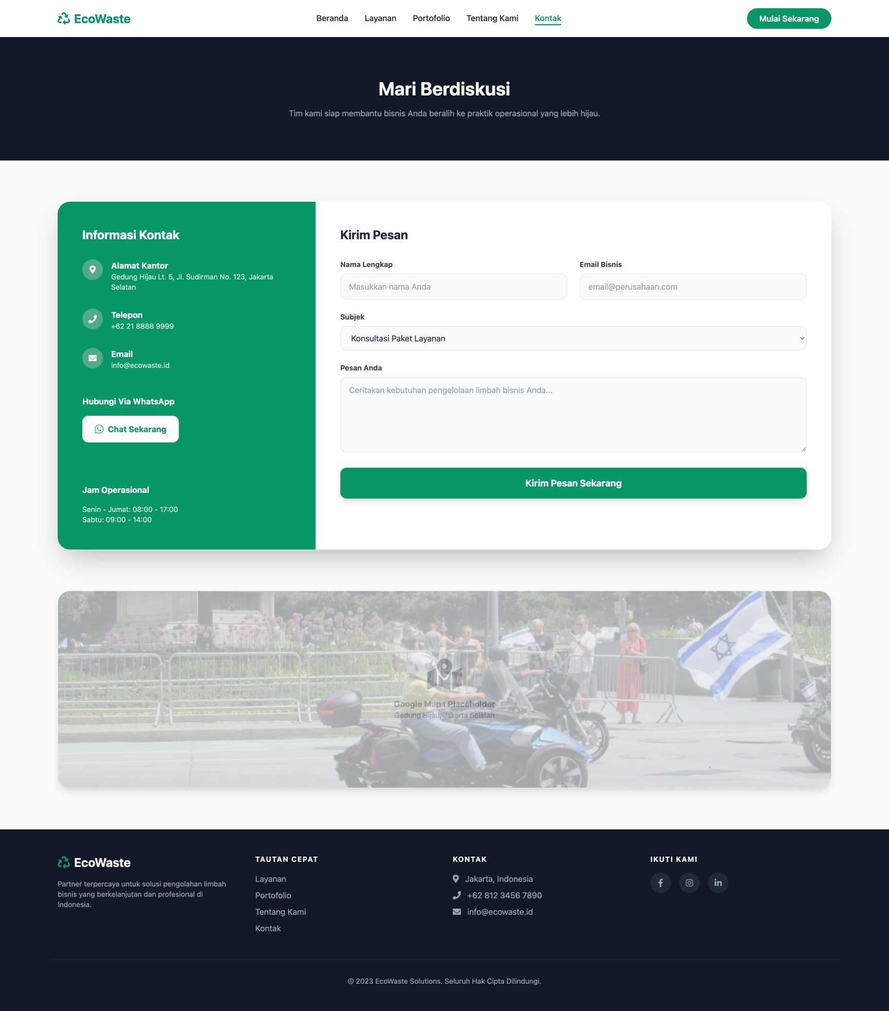 Layanan Pengolahan Limbah Bisnis | Contact