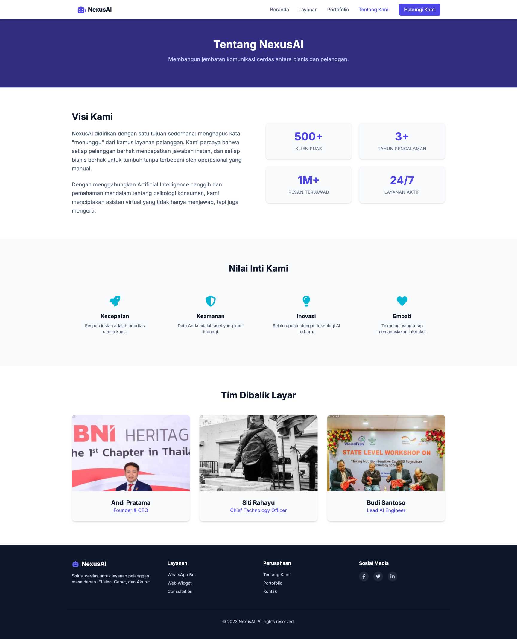 AI Chatbot Customer Service | About