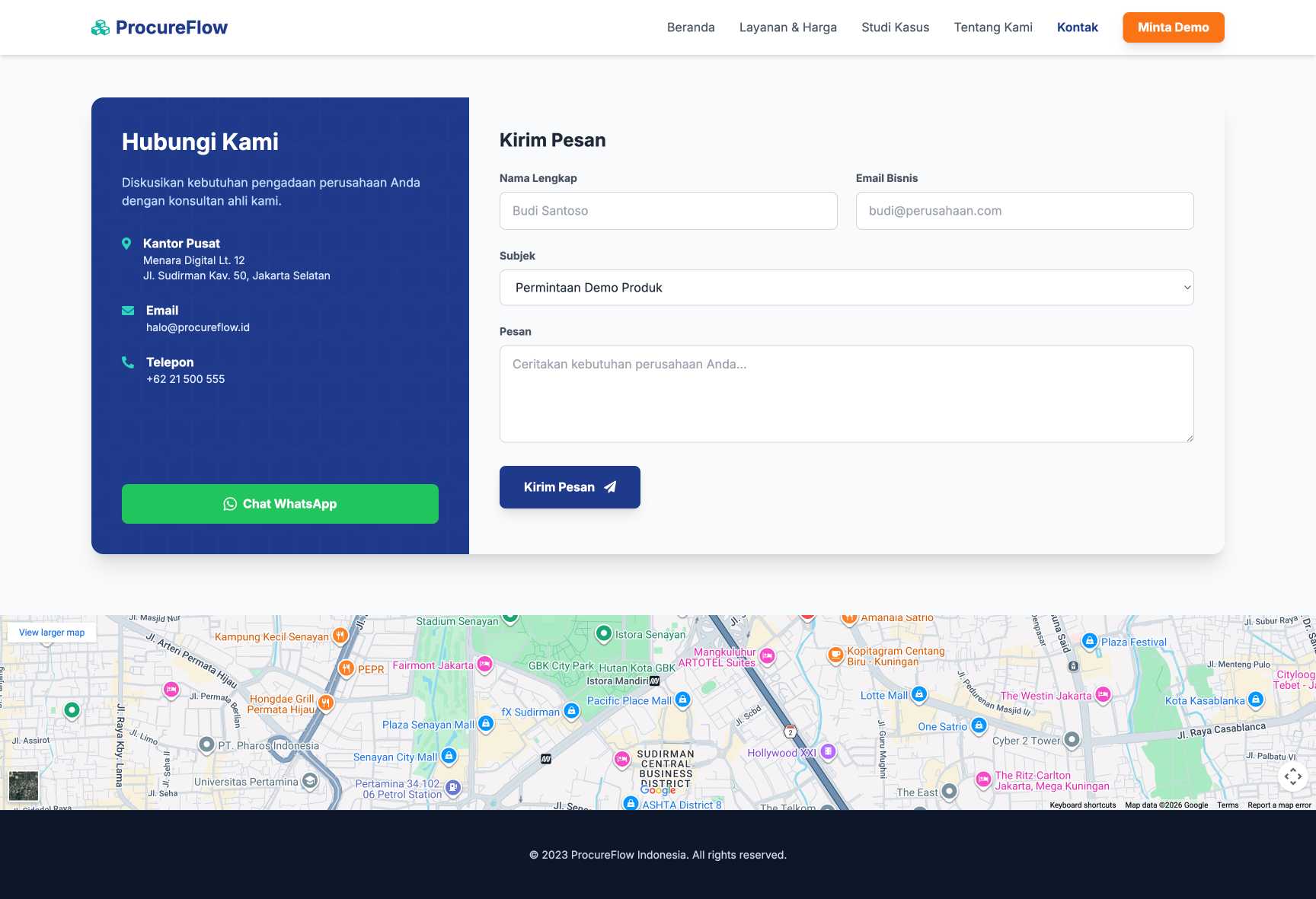 SaaS E-Procurement | Contact