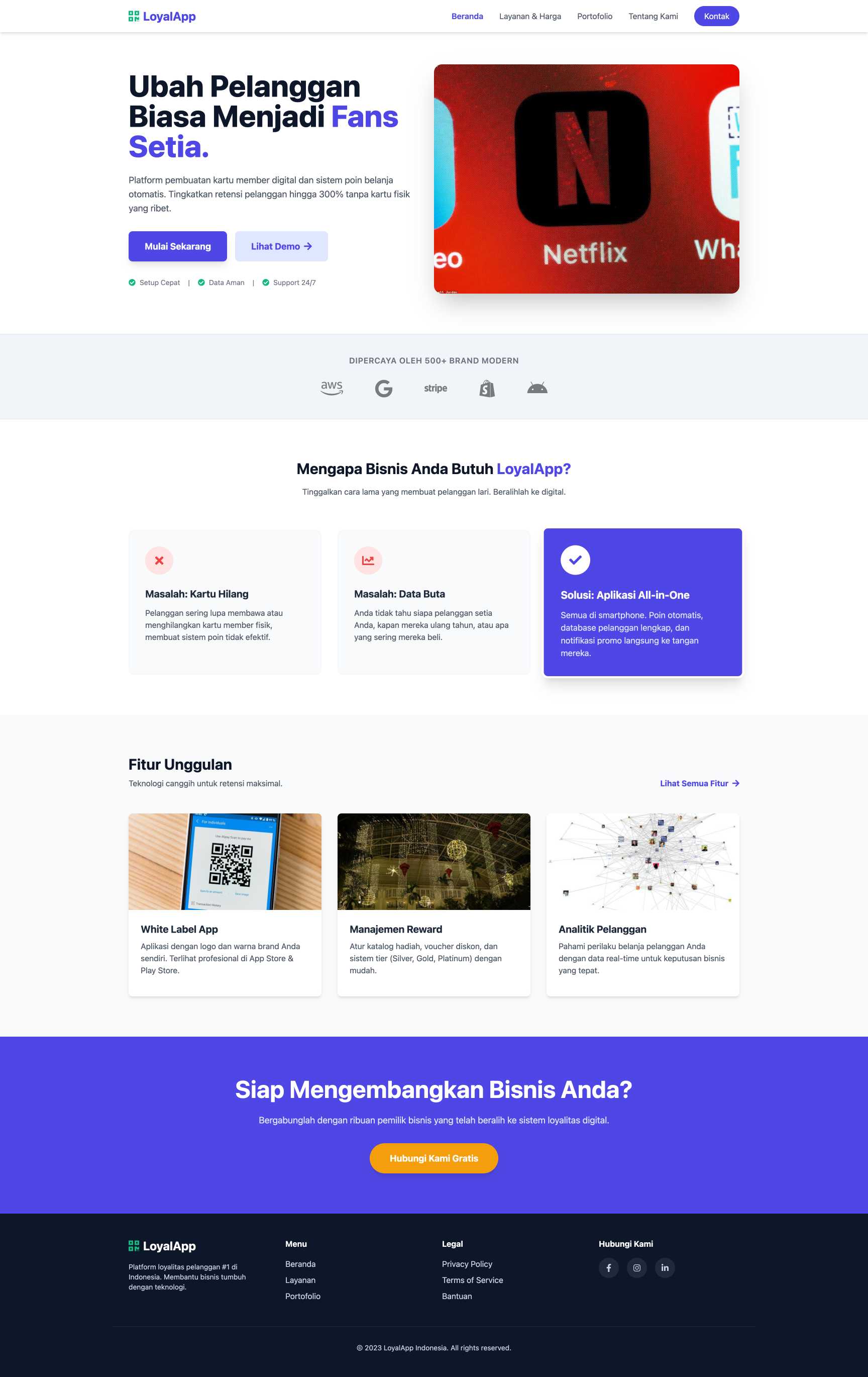 SaaS Aplikasi Member & Loyalitas | Home