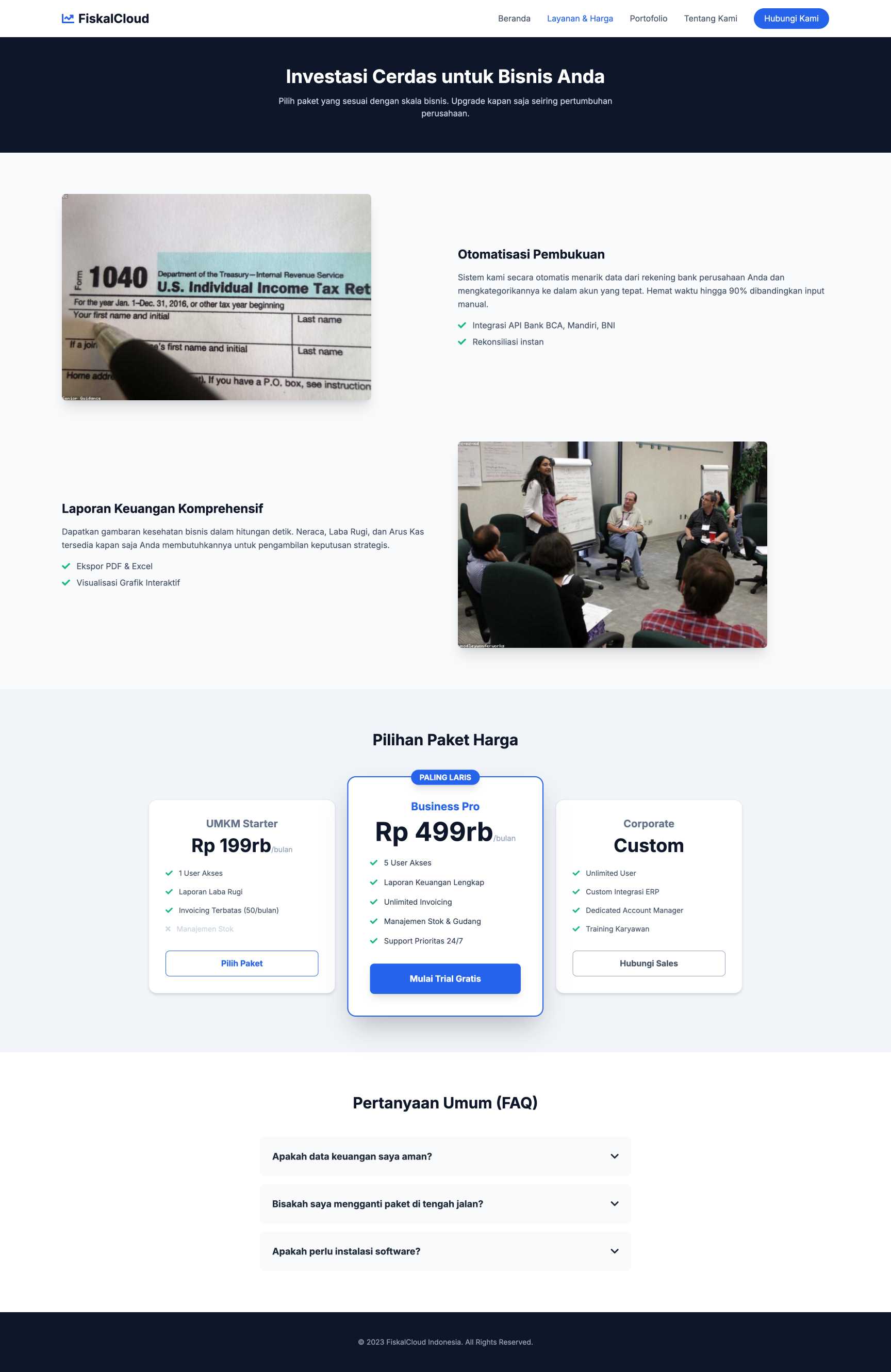 SaaS Akuntansi Cloud | Service