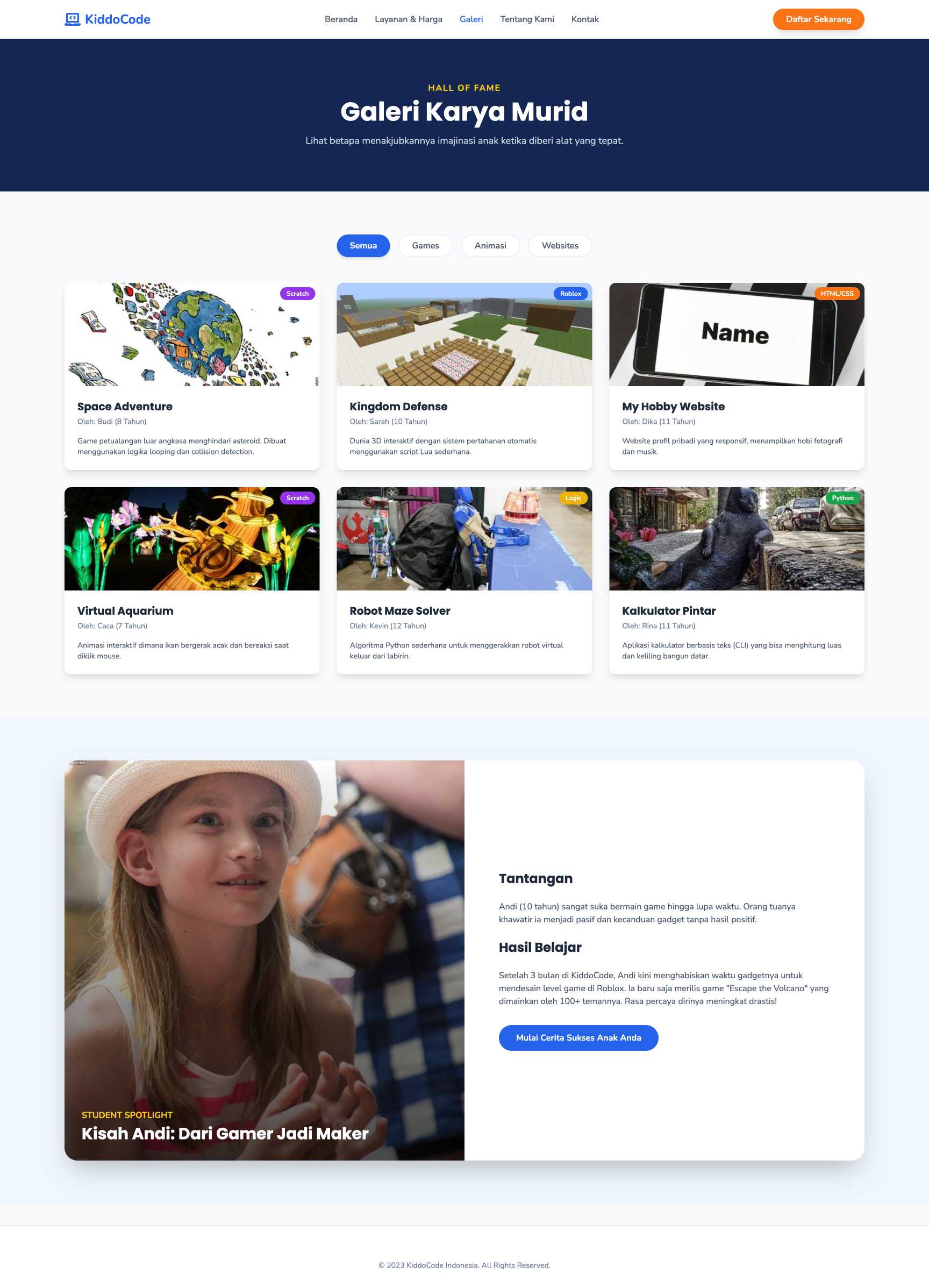 Kursus Coding Anak | Portfolio