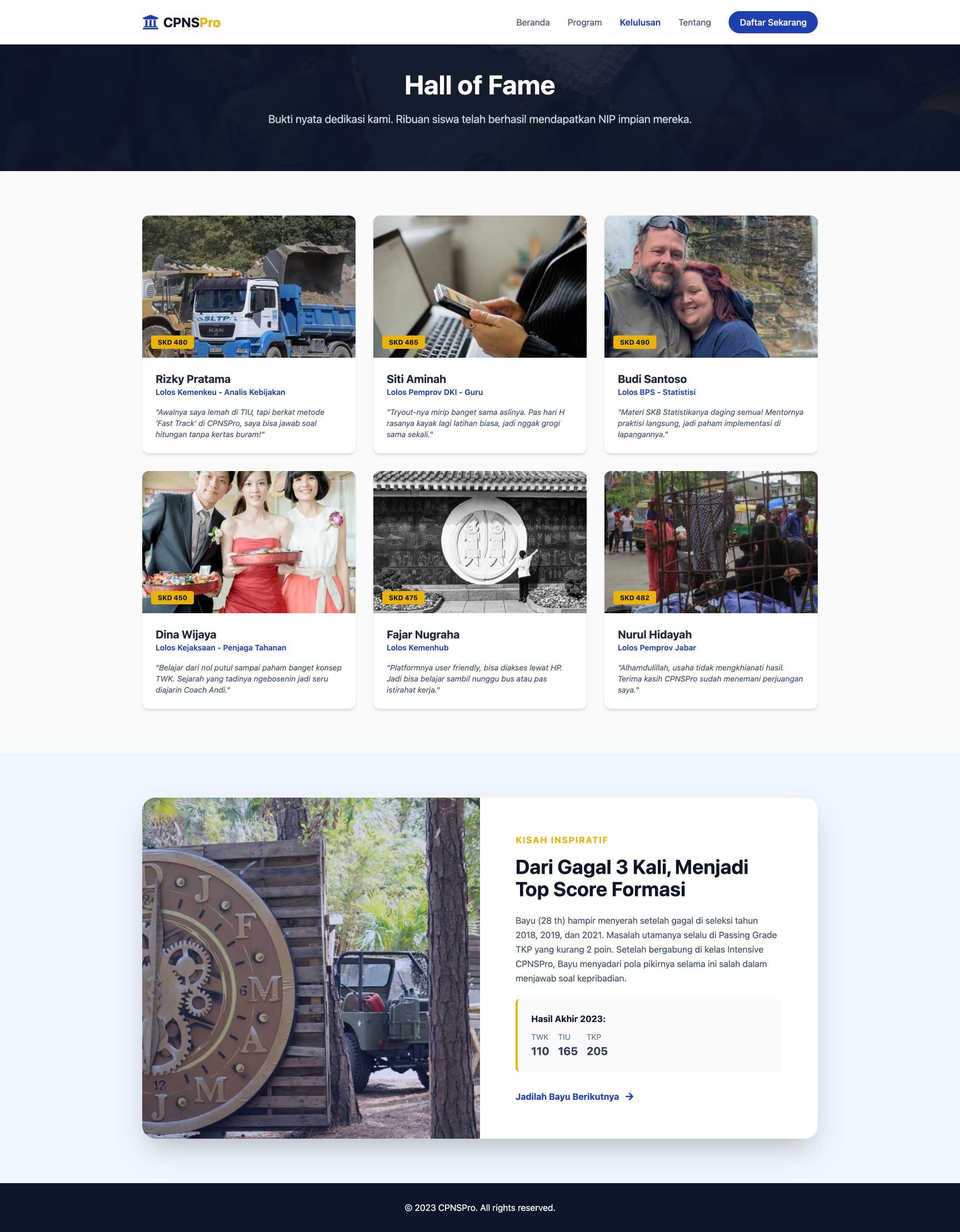 Bimbingan Belajar Persiapan CPNS | Portfolio