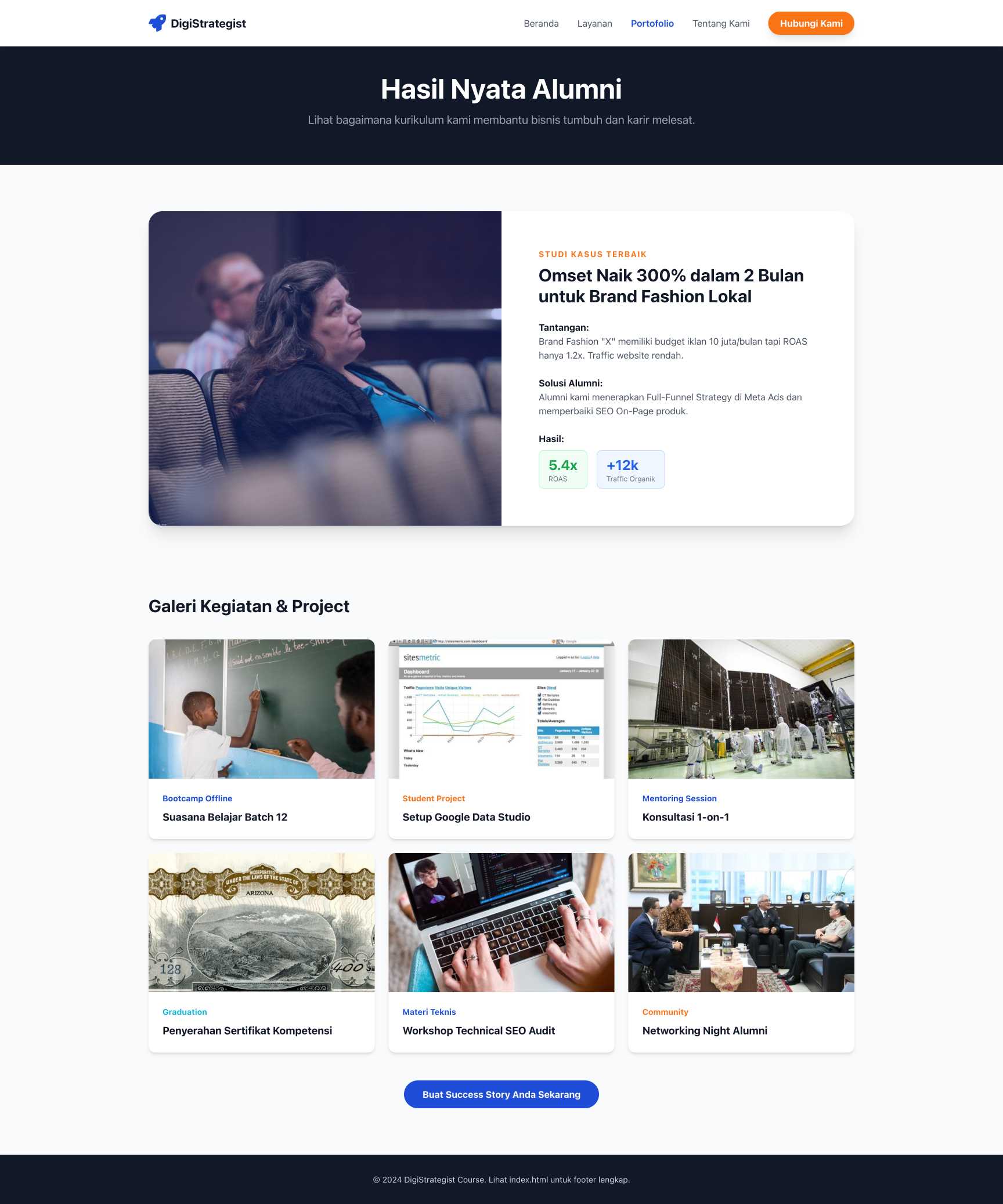 Kursus Digital Marketing Strategist | Portfolio