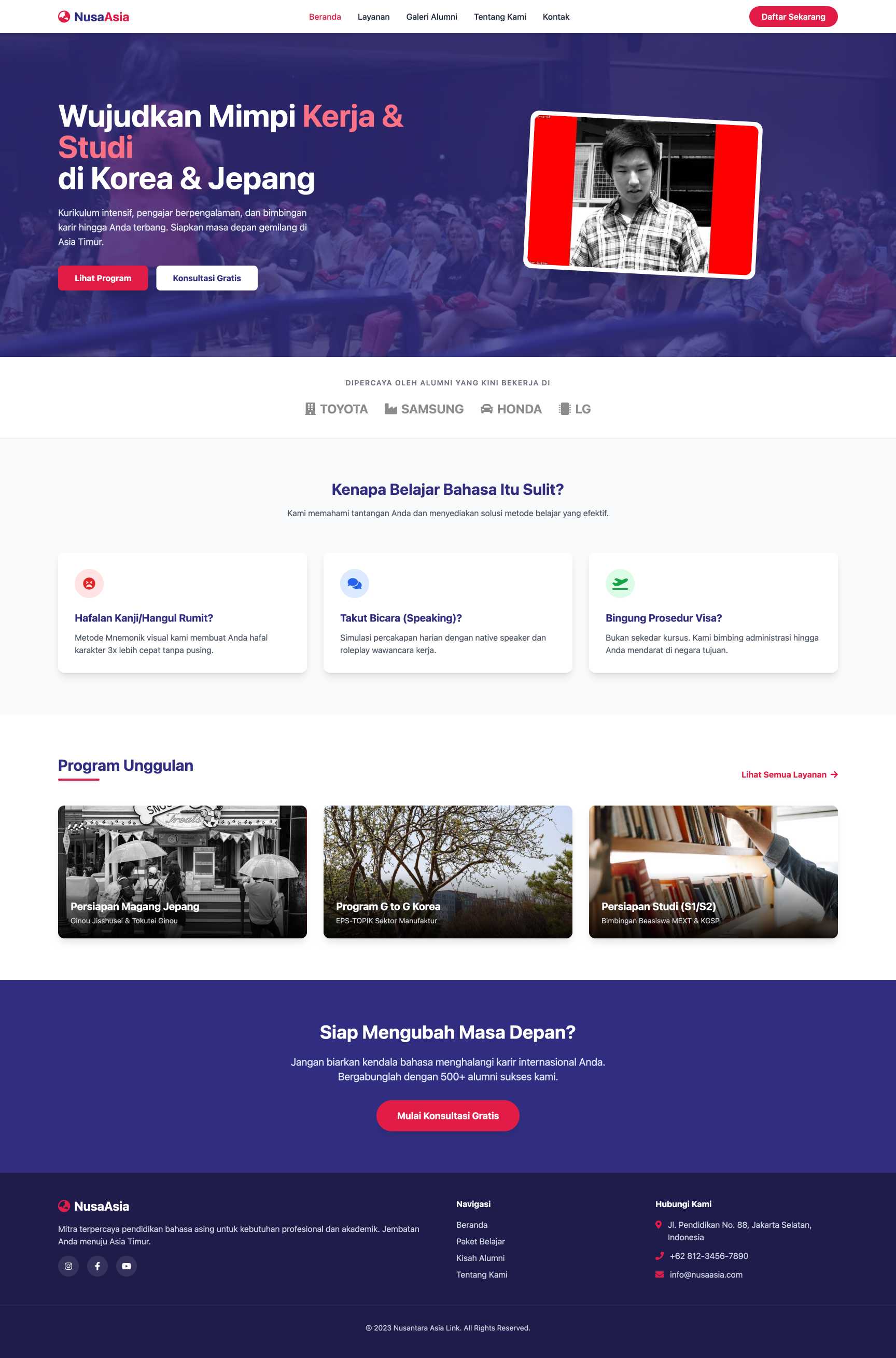 Kursus Bahasa Asing Spesifik (Korea/Jepang) | Home
