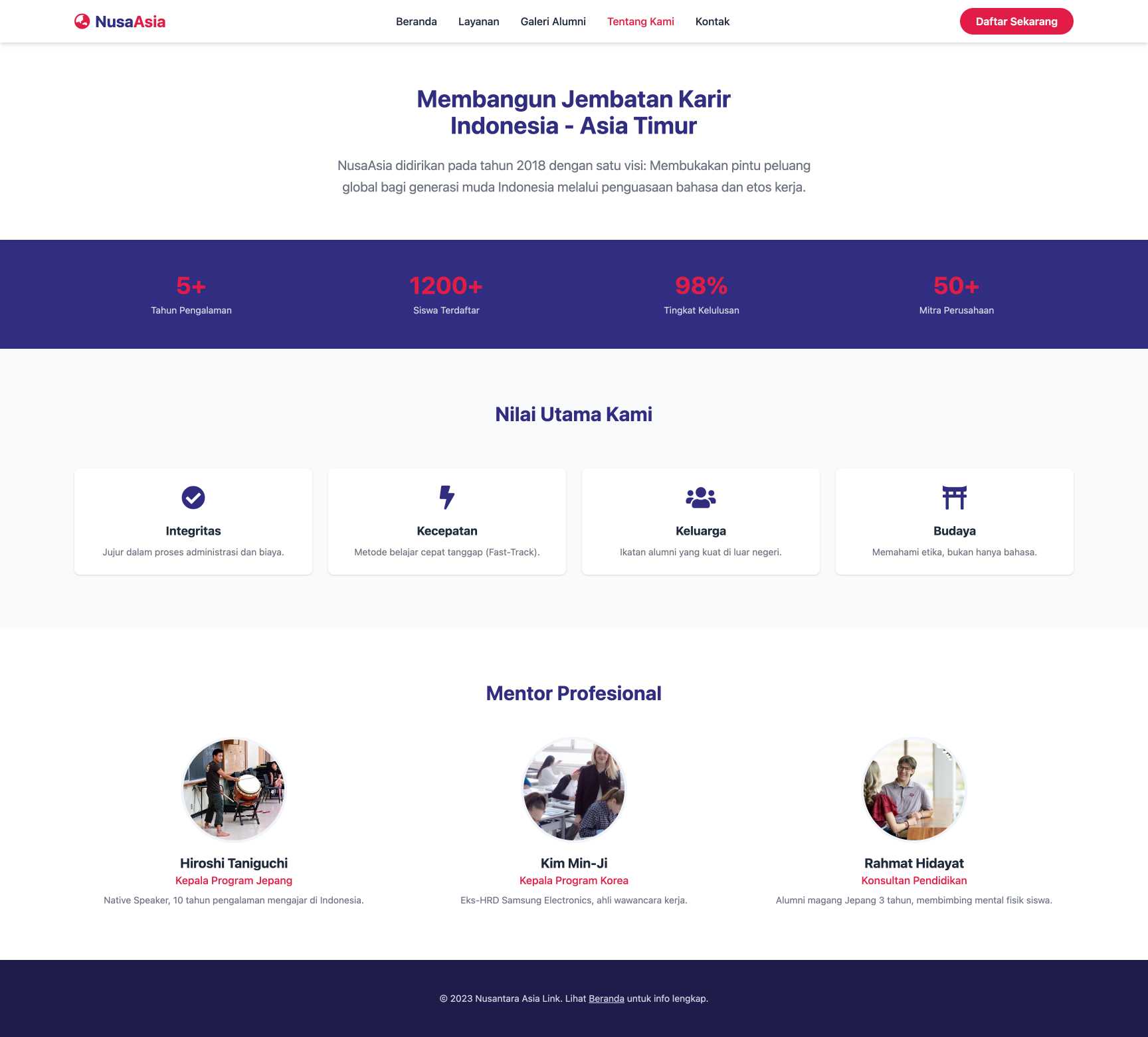 Kursus Bahasa Asing Spesifik (Korea/Jepang) | About