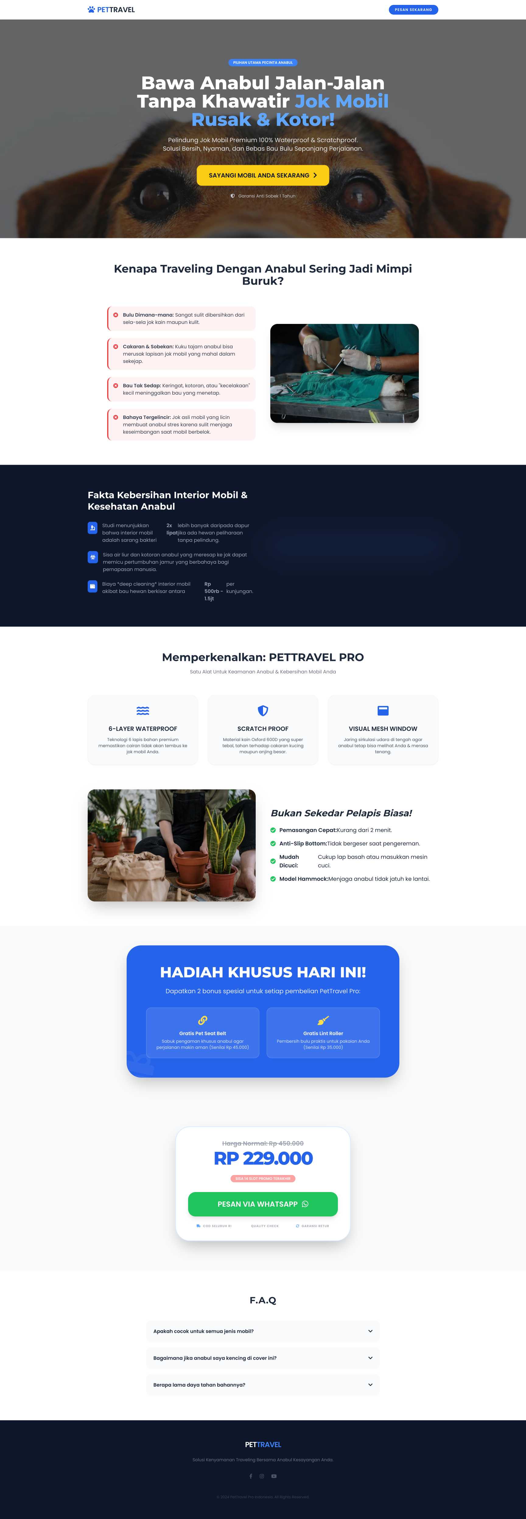 Karpet Mobil Untuk Hewan