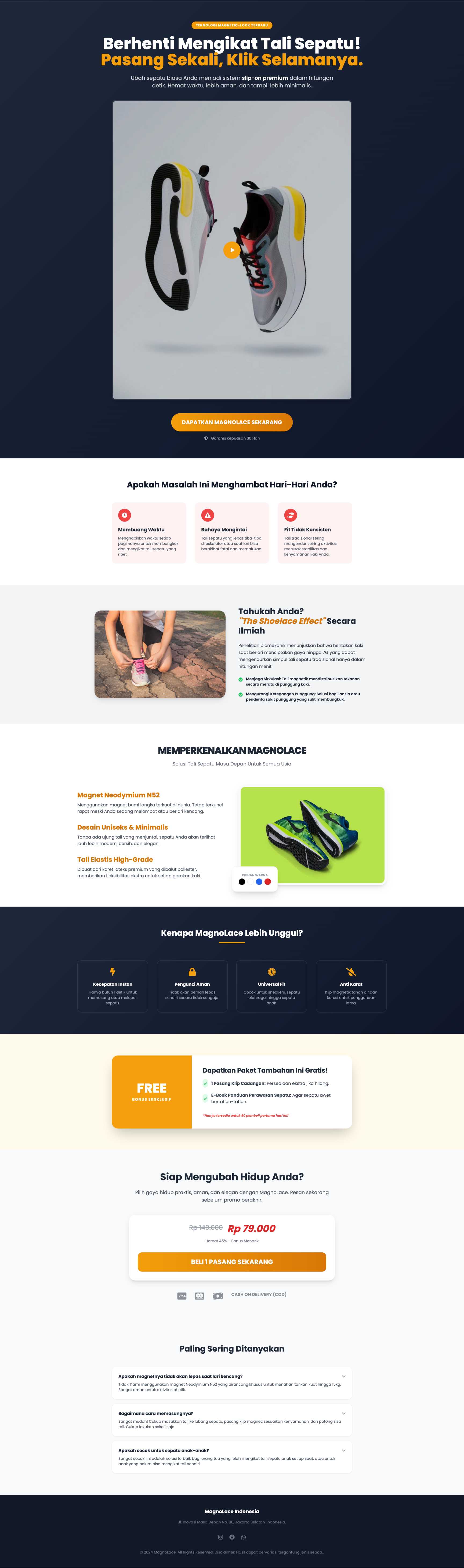 Tali Sepatu Magnetik