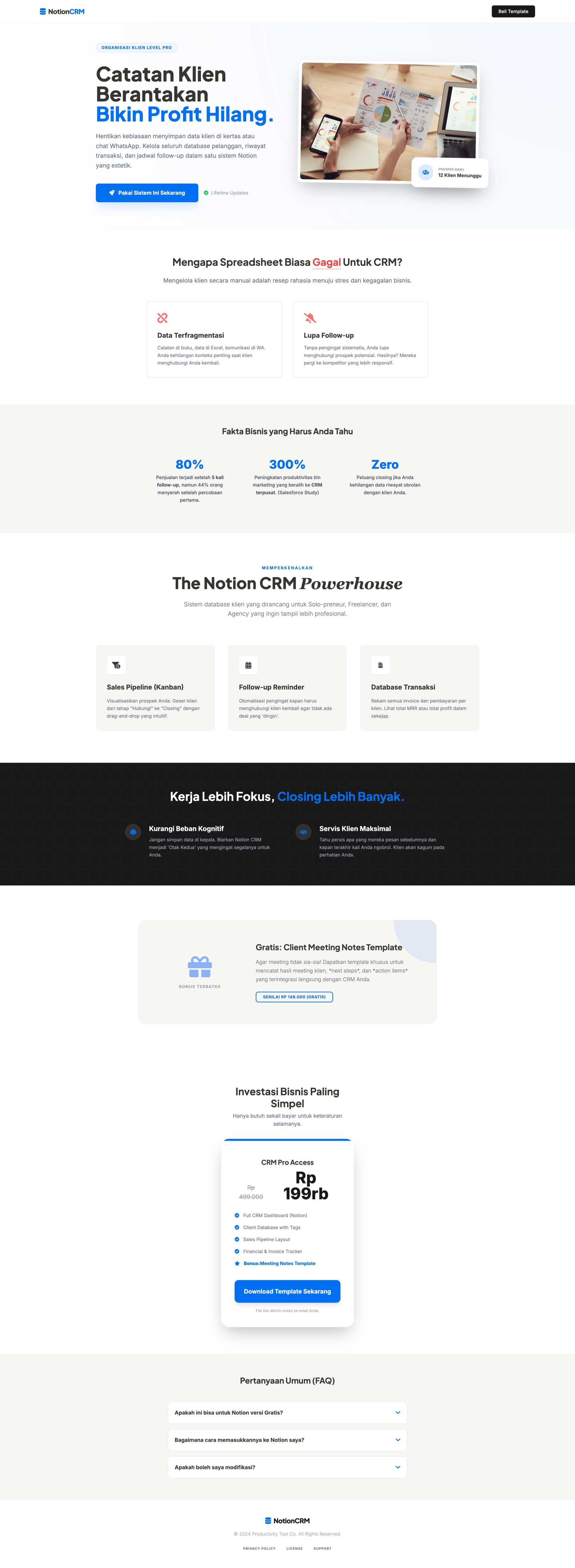 CRM Notion Template