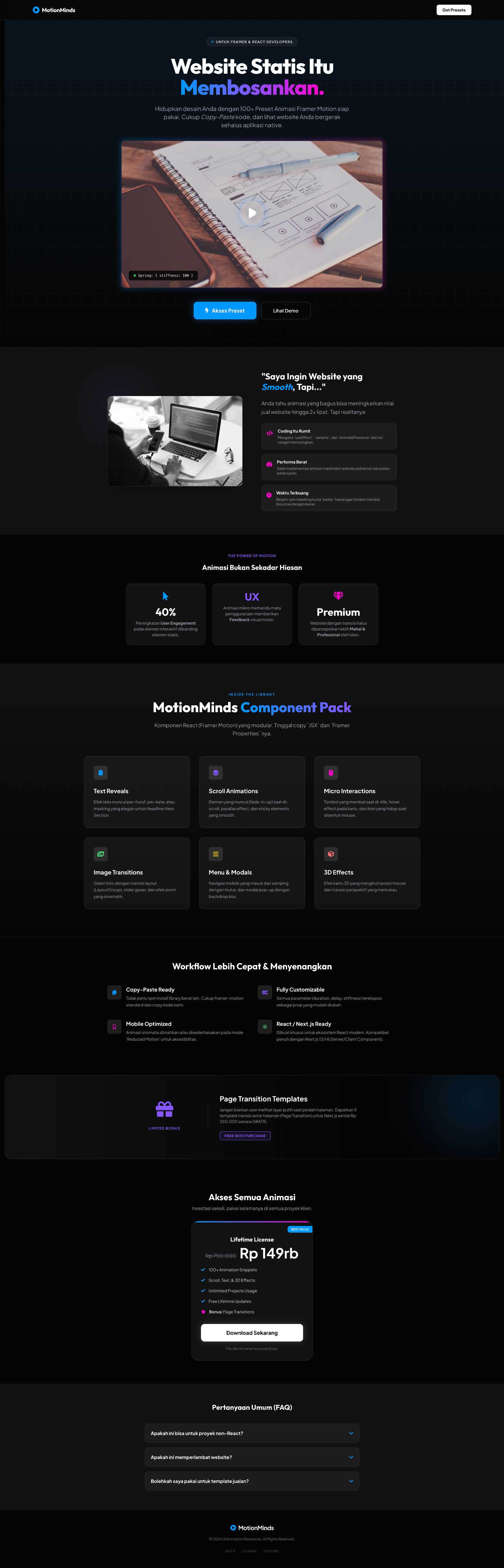 Template Framer Notion
