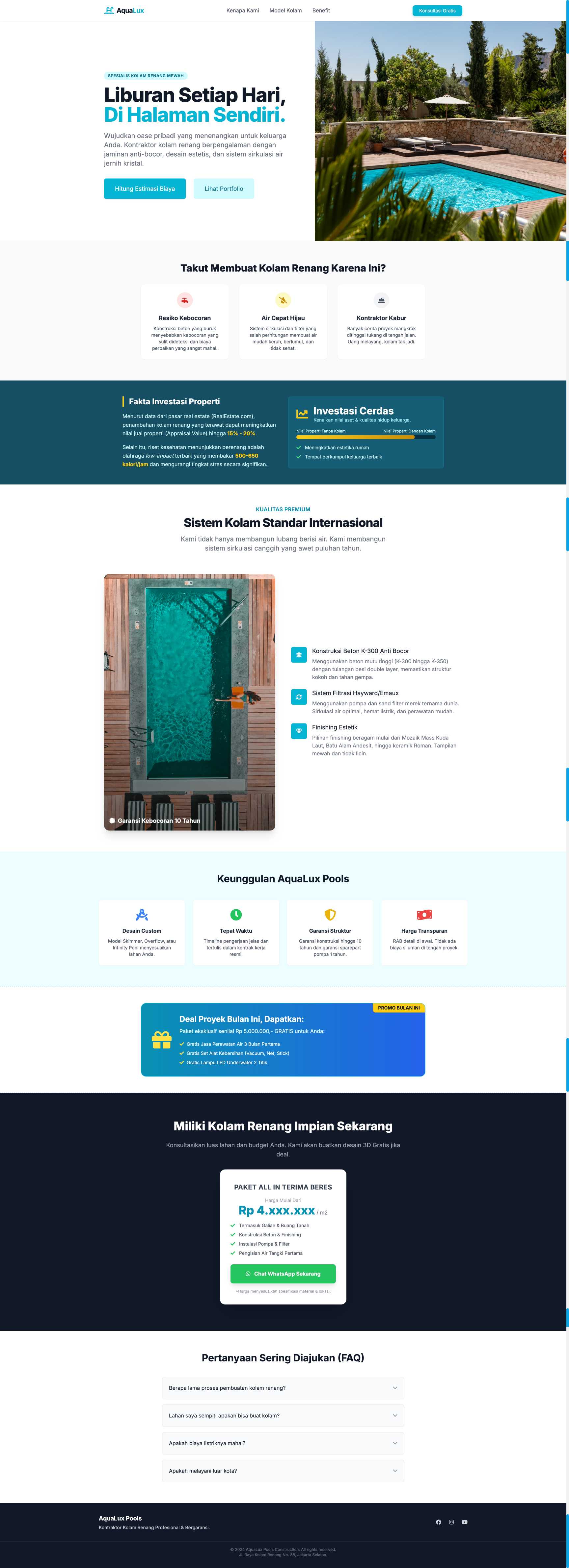 Jasa Pembuatan Kolam Renang