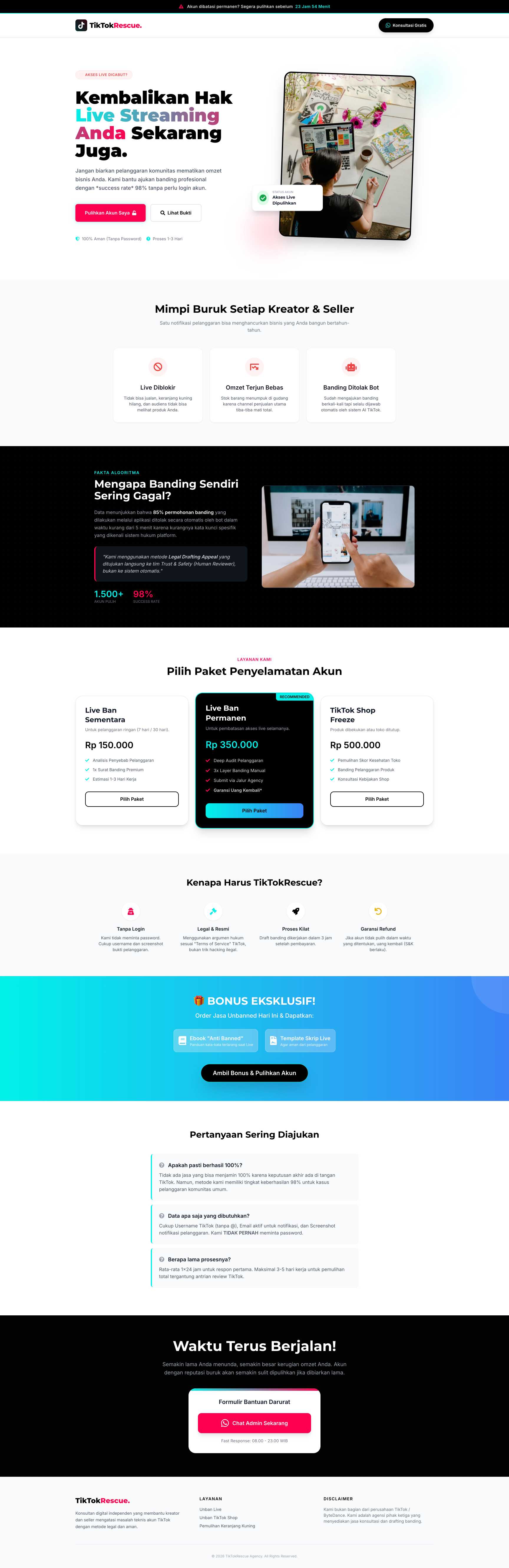 Jasa Restore Live Tiktok