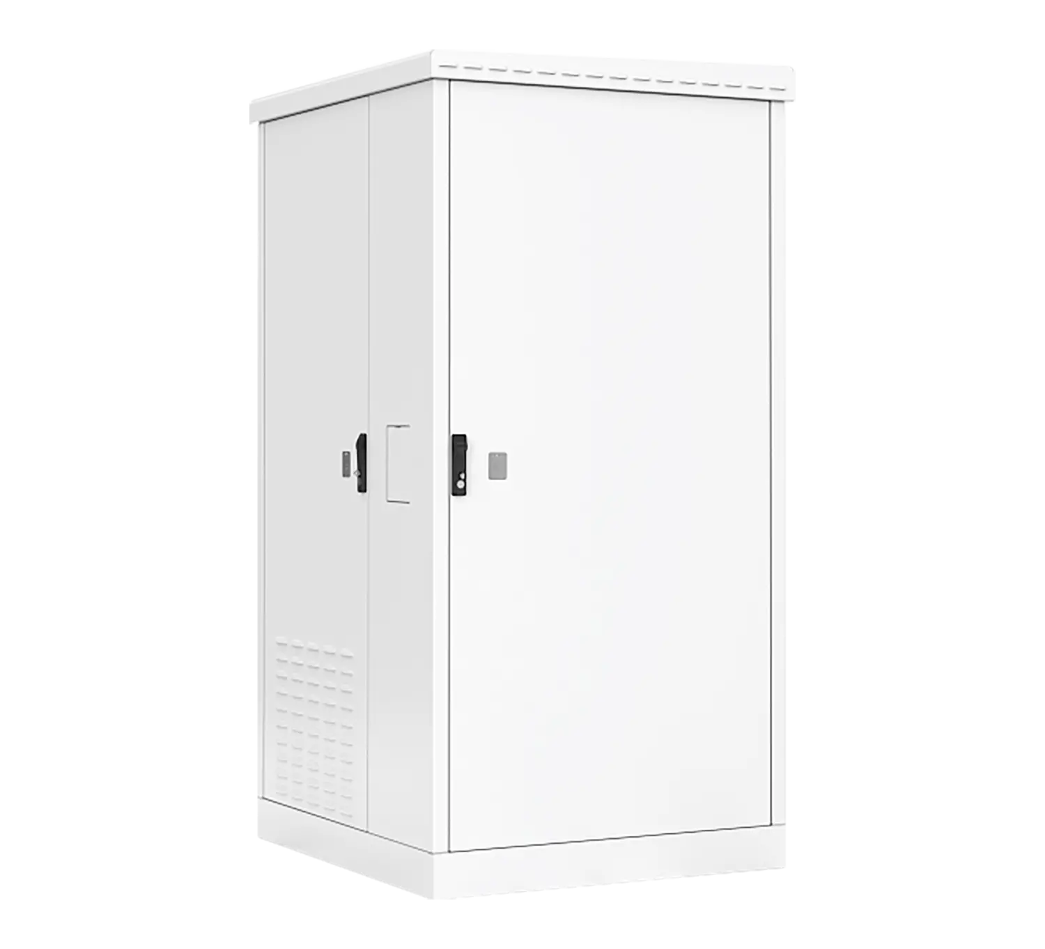 шкаф уличный всепогодный напольный 12u (ш1000 × г900) с электроотсеком, три двери, ШТВ-2-12.10.9-43А3