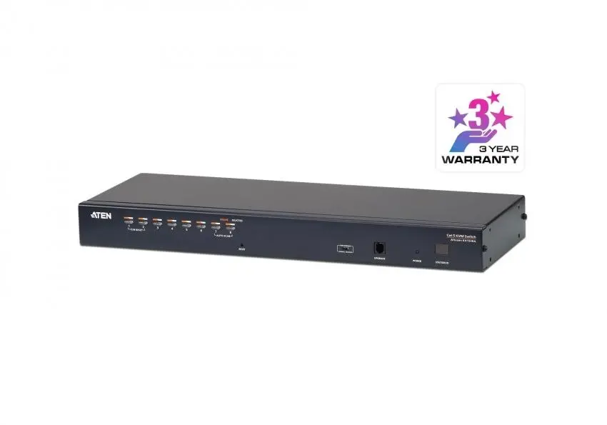 KH1508A-AX-G — 8-портовый высокоплотный KVM-Переключатель (KVM Switch) с подключением устройств по кабелю Кат 5