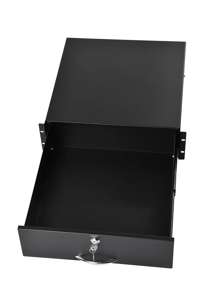 Полка (ящик) для документации 3U, цвет черный, ТСВ-Д-3U.450-9005