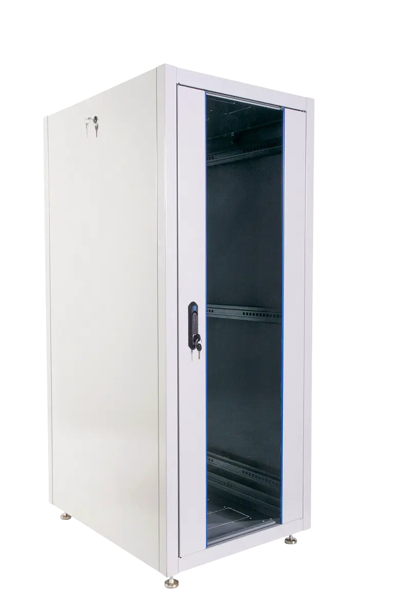 Шкаф телекоммуникационный напольный ЭКОНОМ 30U (600 × 600) дверь стекло, дверь металл ШТК-Э-30.6.6-13АА