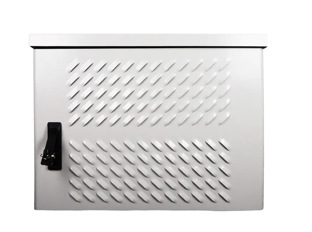 шкаф уличный всепогодный настенный укомпл. 9u (ш600 × г500), нерж. сталь, комплектация т1-ip54/55