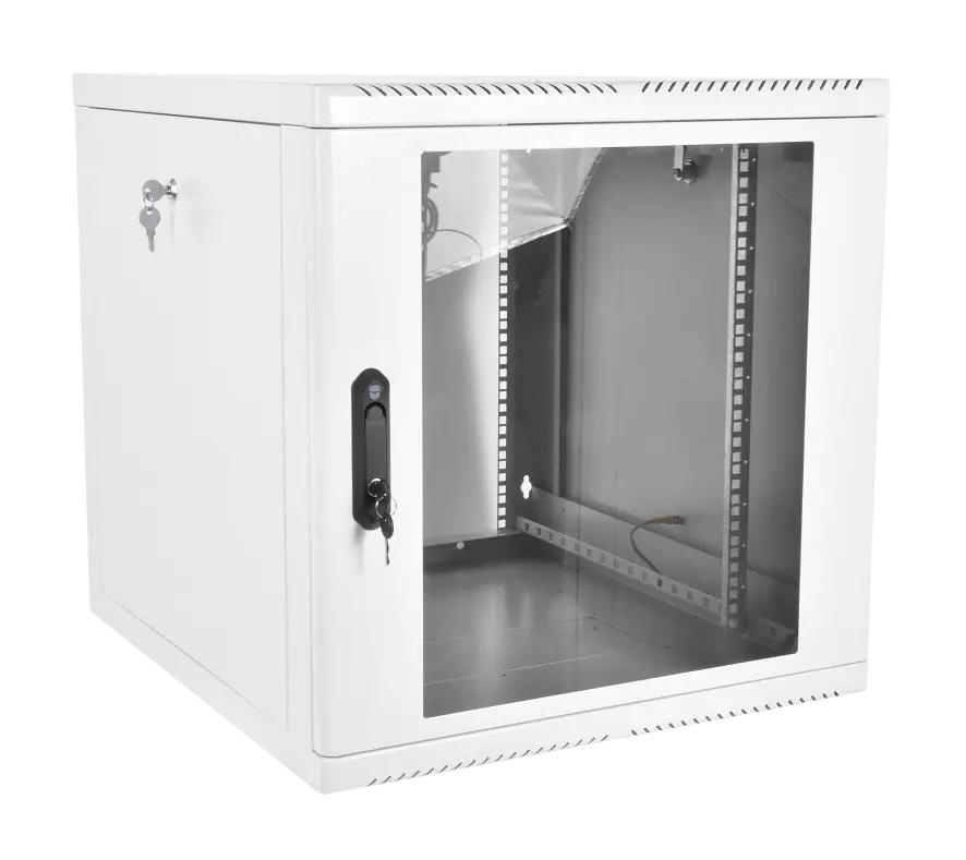 шкаф телекоммуникационный настенный разборный 9u (600 × 650), съемные стенки, дверь стекло