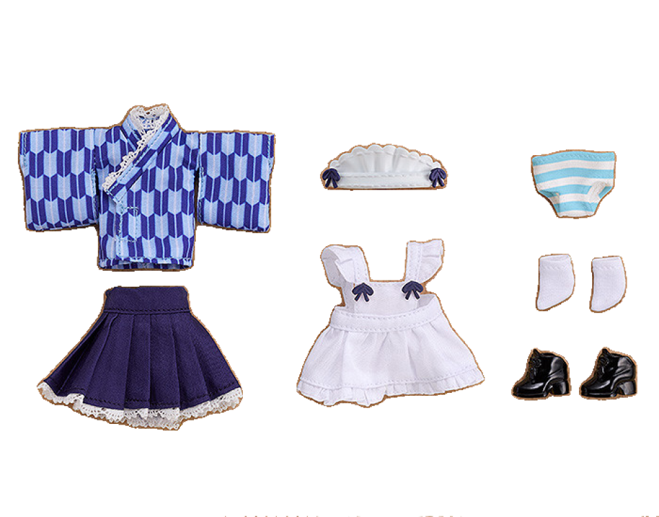Nendoroid Doll: Outfit Set (Japanese-Style Maid - Blue)