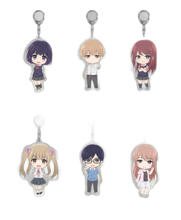Nendoroid Plus Scum's Wish Acrylic Keychains (Hanabi Yasuraoka / Mugi Awaya / Sanae Ebato / Noriko Kamomebata / Narumi Kanai / Akane Minagawa)