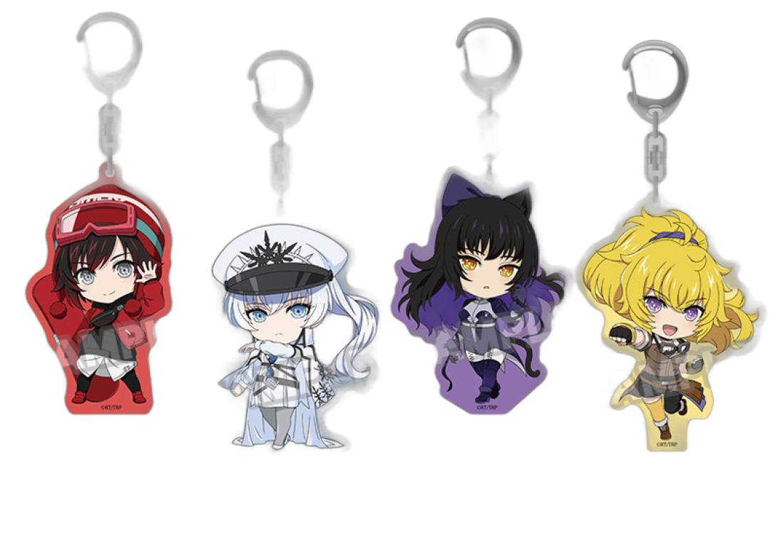 RWBY: Ice Queendom Nendoroid Plus Acrylic Keychain (Ruby Rose: Lucid Dream/Weiss Schnee: Nightmare Side/Blake Belladonna: Lucid Dream/Yang Xiao Long: Lucid Dream)
