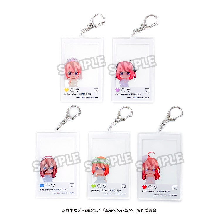The Quintessential Quintuplets Nendoroid Plus Photo Frame-Inspired Acrylic Keychain Ichika Nakano/Nino Nakano/Miku Nakano/Yotsuba Nakano/Itsuki Nakano