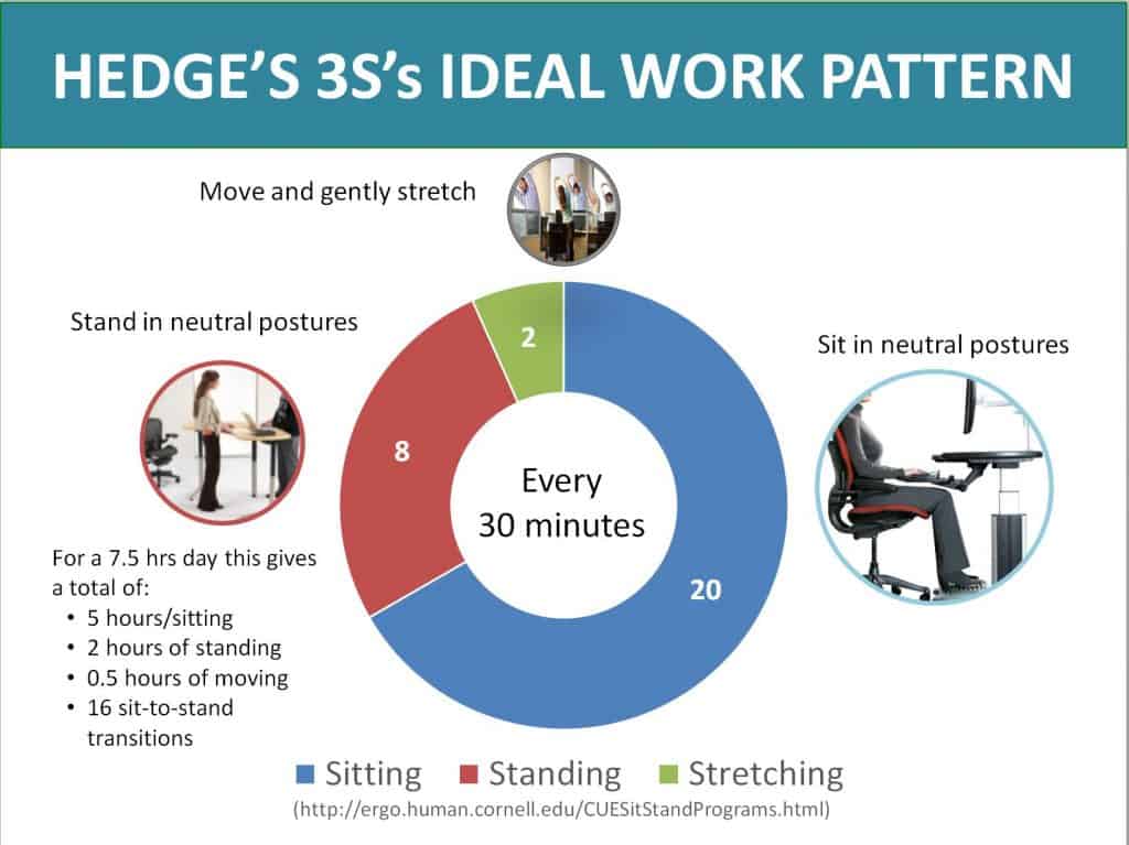 Healthier Way to Work: Hedge's 3S's Ideal Work Pattern