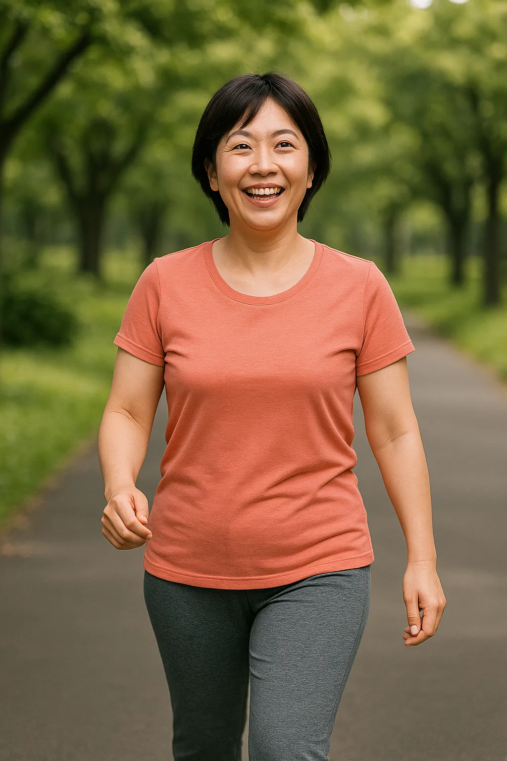 Beginner confidently starting interval walking training