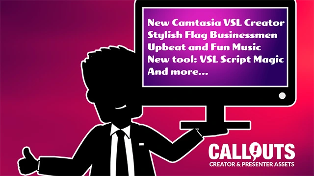 New; Camtasia Templates: “Video Sales Letter Creator”, Happy Upbeat Music, New Video Sales Letter Script Tool, and more