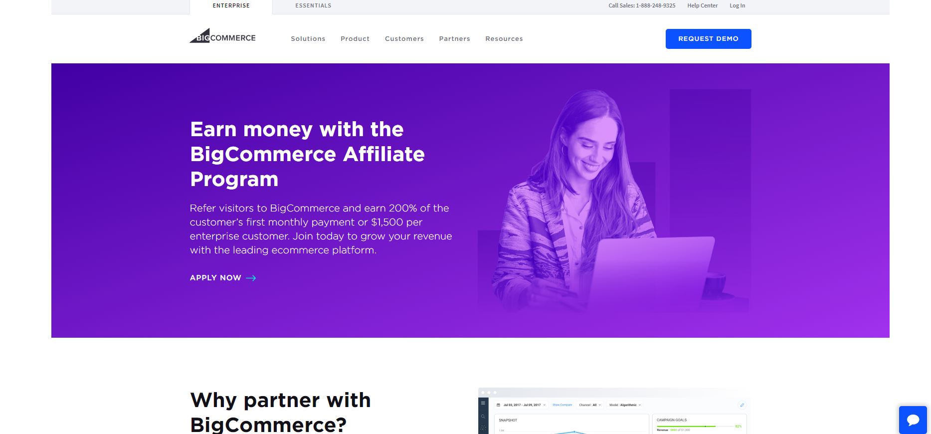 BigCommerce affiliate page