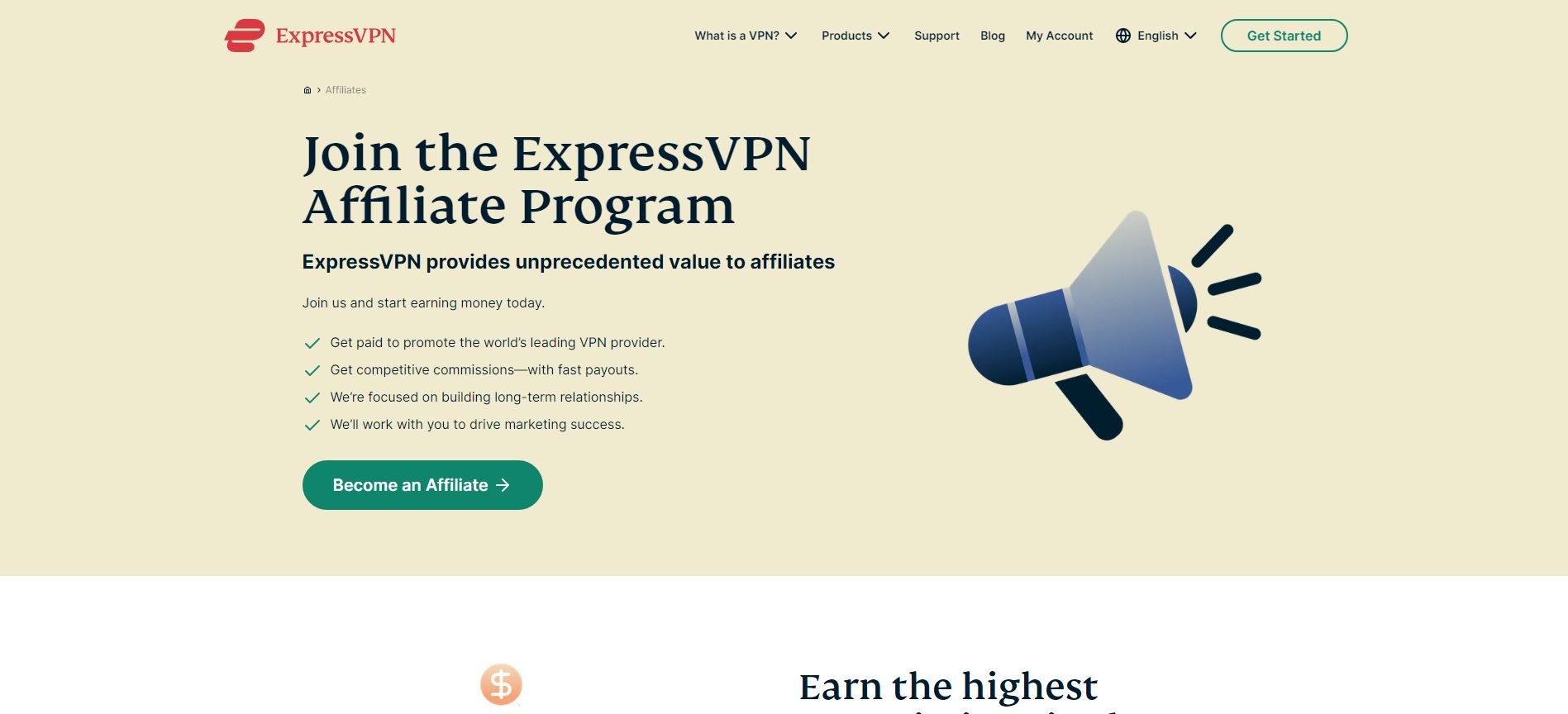 ExpressVPN affiliate page