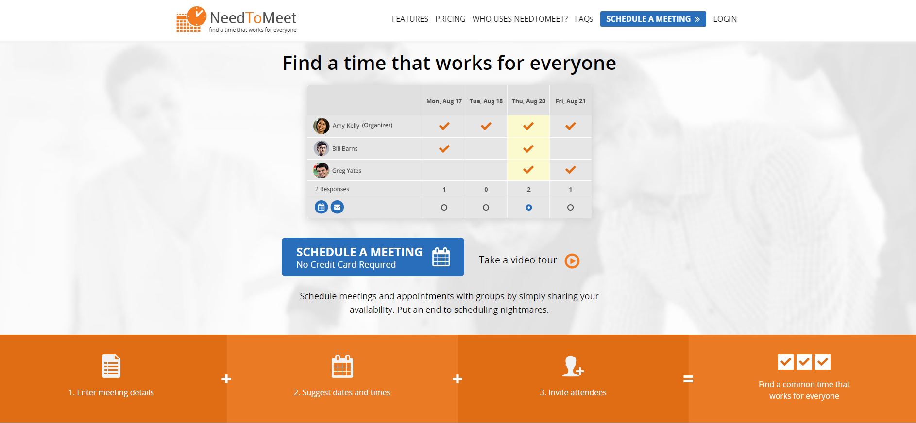 NeedToMeet homepage