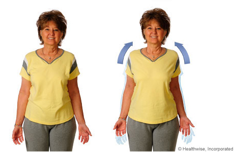 How to do the shoulder-shrug exercise How to do the shoulder-shrug exercise