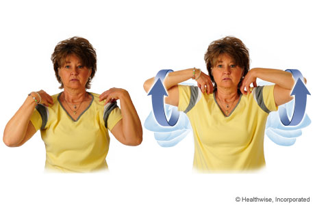 How to do the elbow-circles exercise How to do the elbow-circles exercise