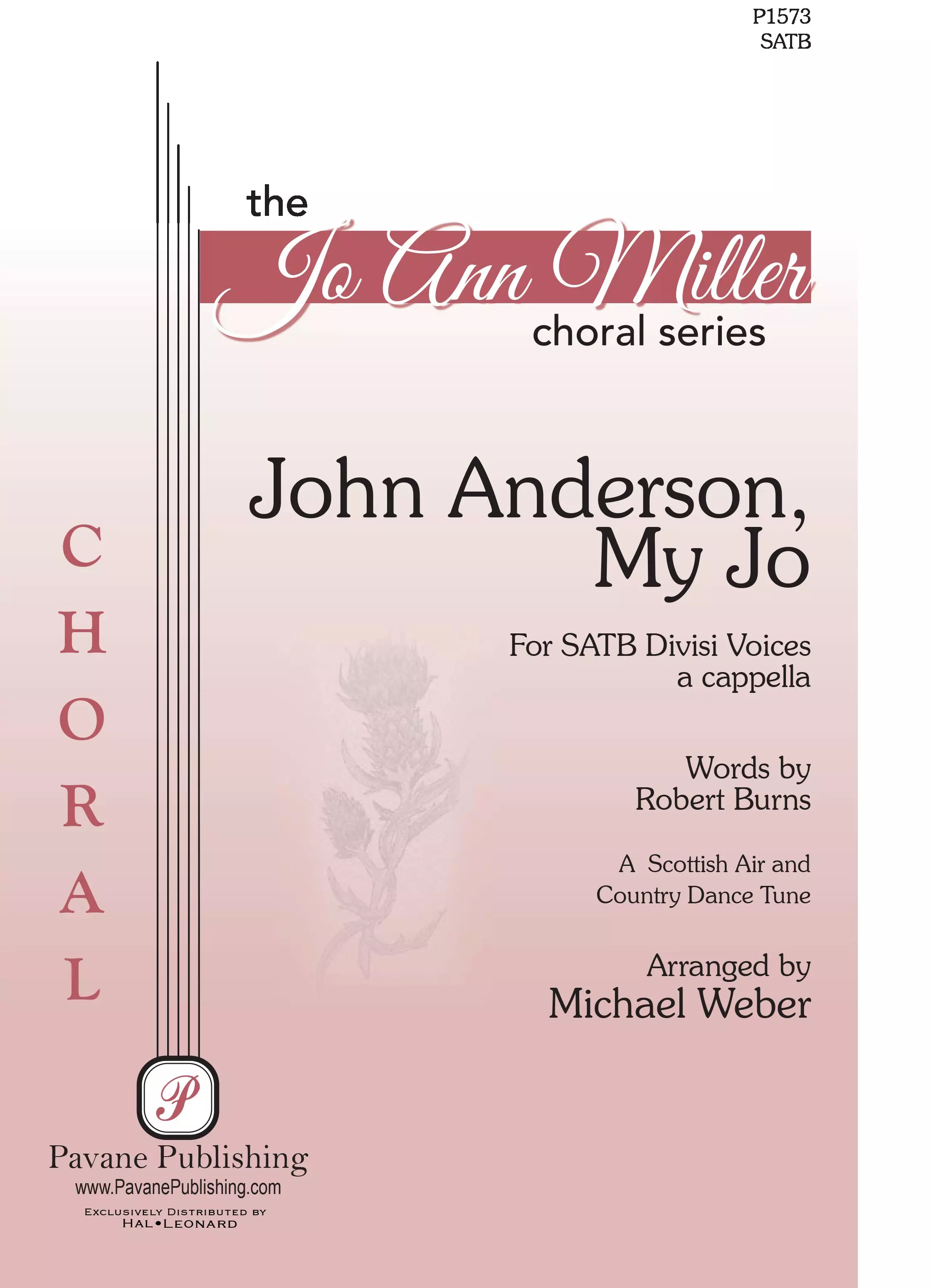 John Anderson, My Jo SATB, divisi Choral Score Digital Pavane