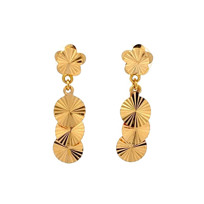 Buy Jennifer Diamond Hoop Earrings 18 KT yellow gold (2.6 gm). | Online By  Giriraj Jewellers