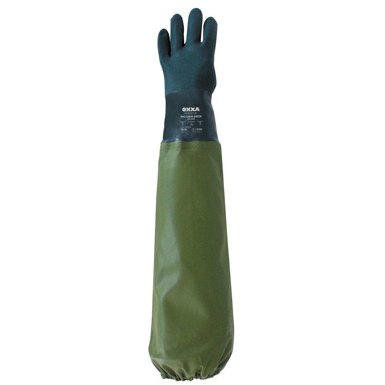 PVC groen plukhandschoen links